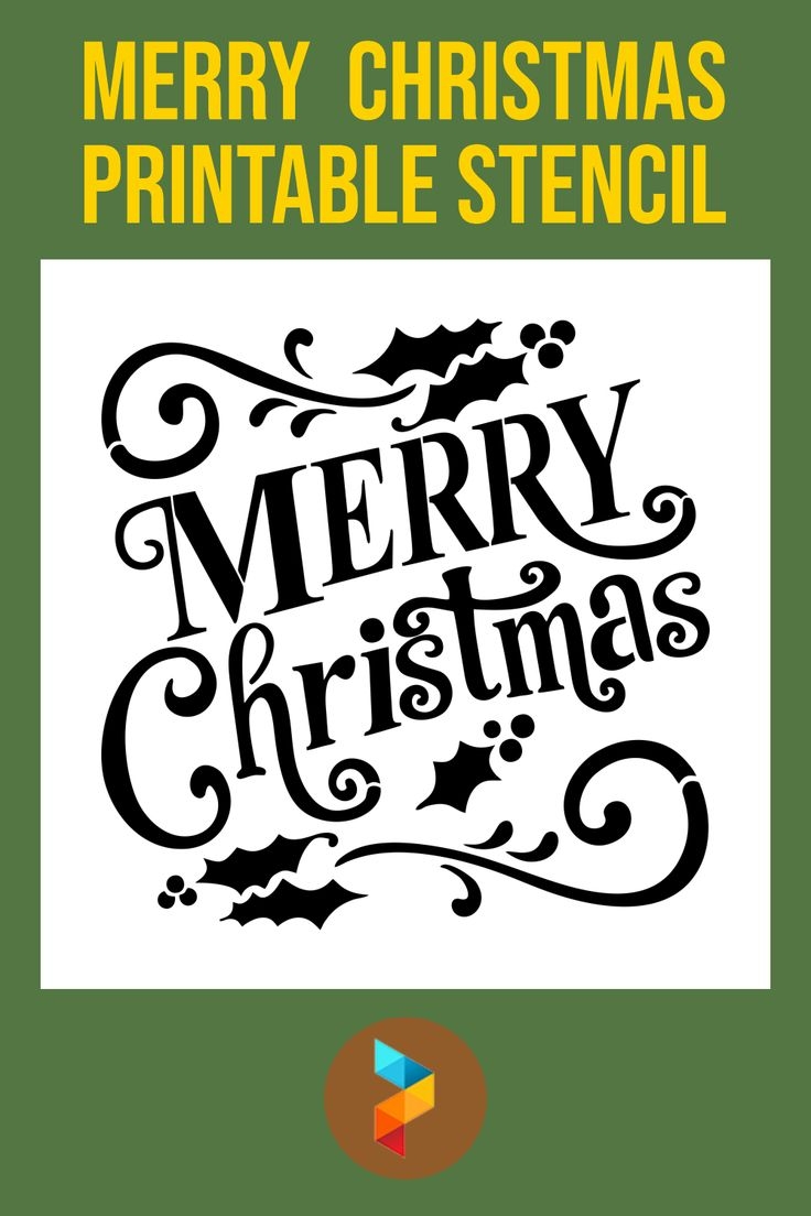 Merry Christmas Stencil 15 Free PDF Printables Printablee