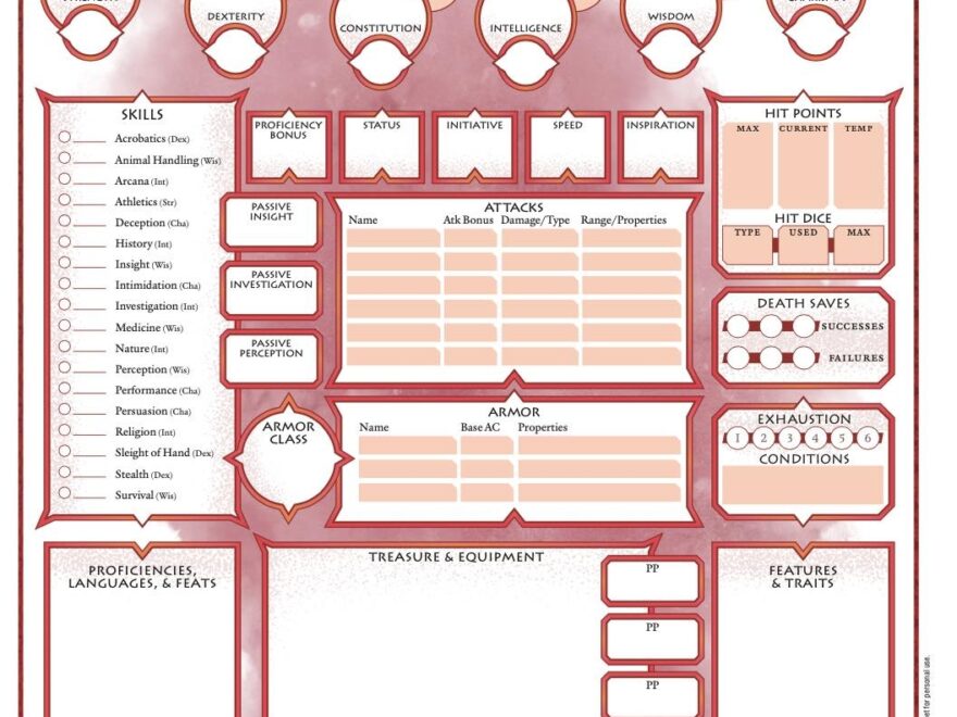 Midgard Character Sheet 5th Edition PDF Kobold Press Store