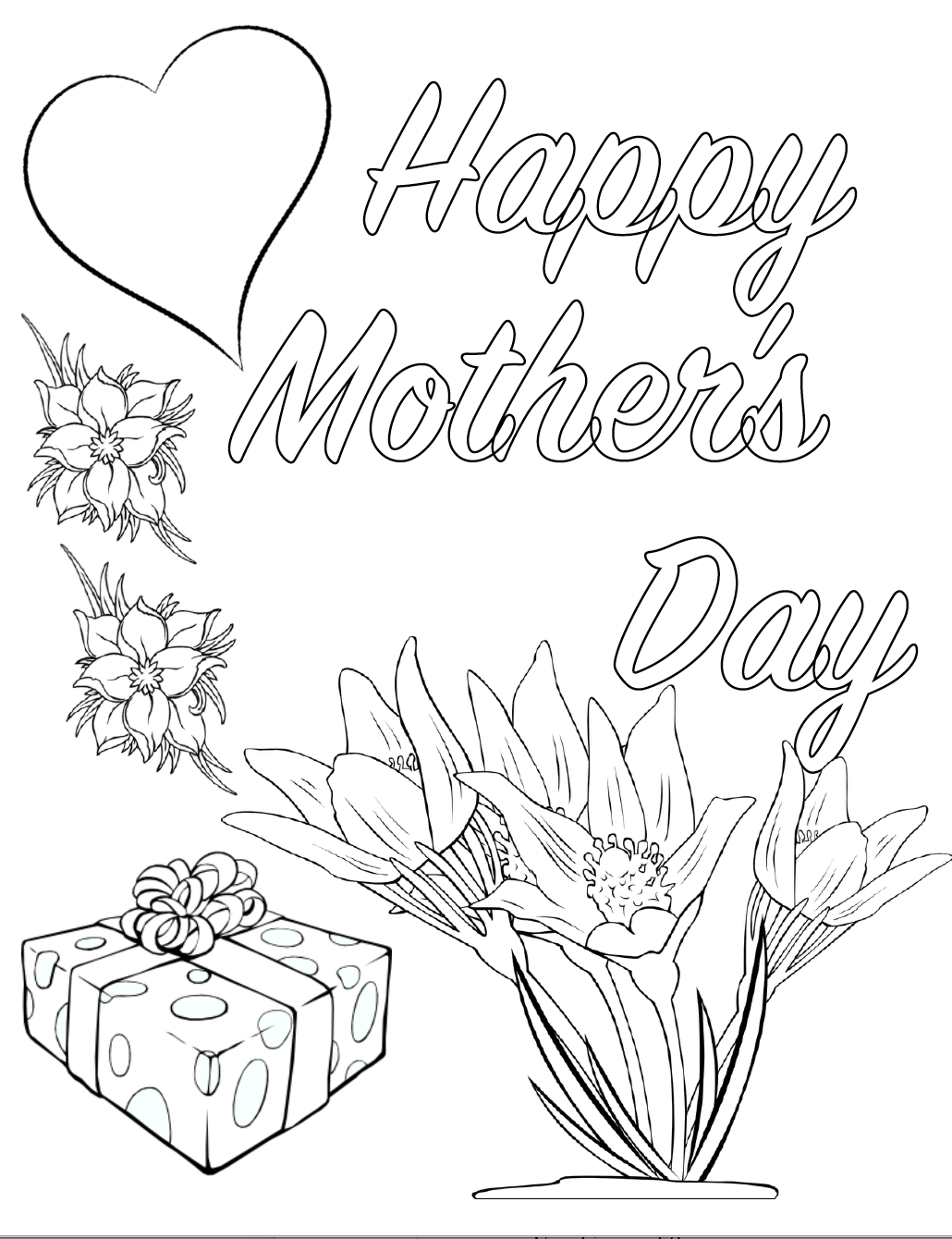 Printable Mothers Day Coloring Pages