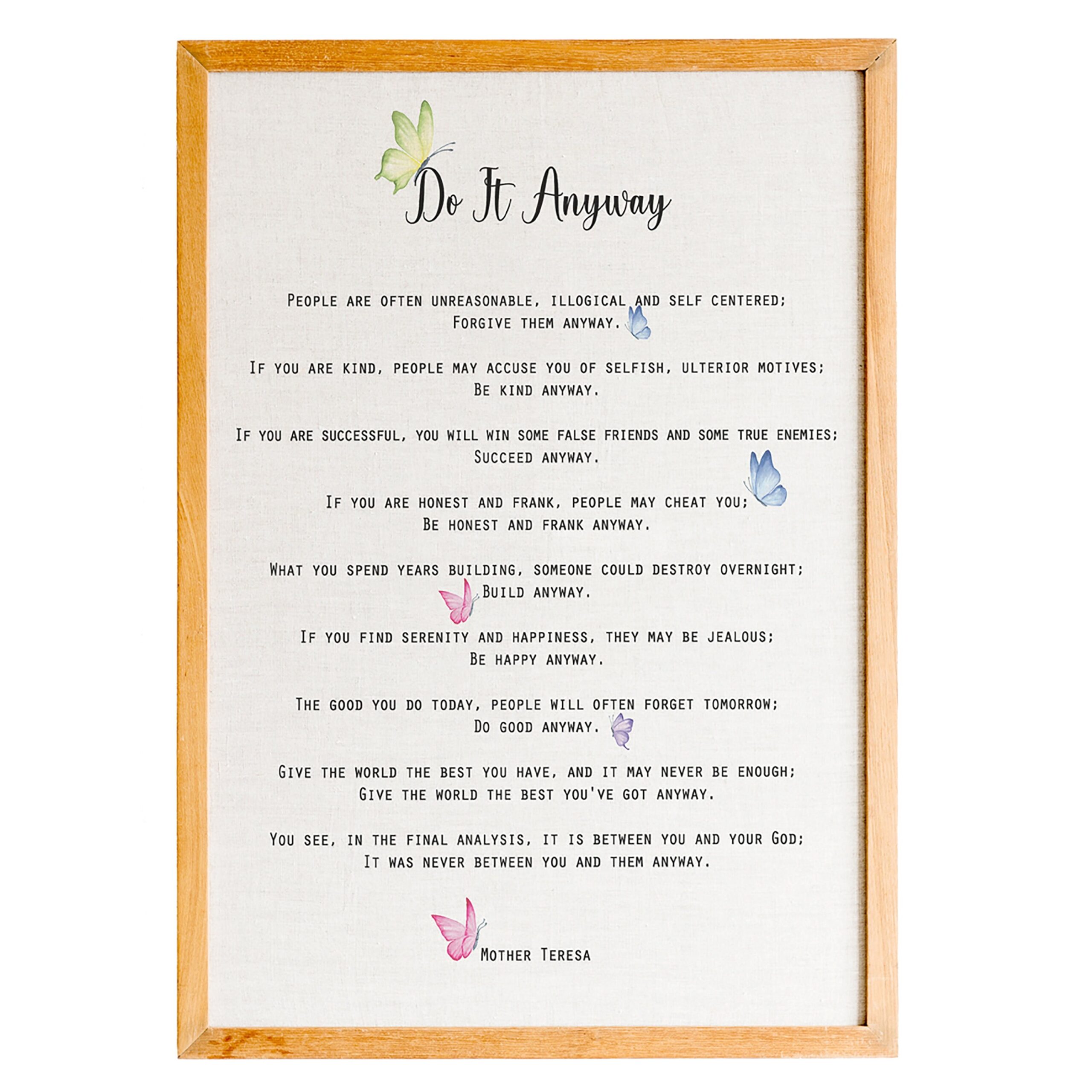 Do It Anyway Poem Printable