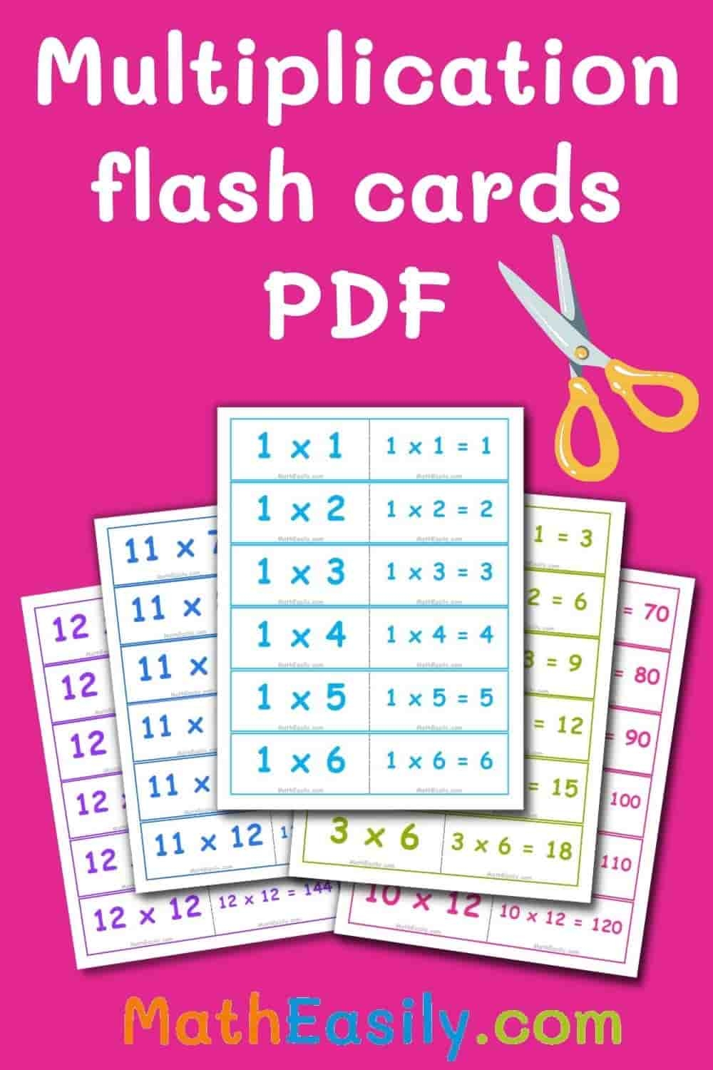 Multiplication Flash Cards ONLINE 0 12 Printables