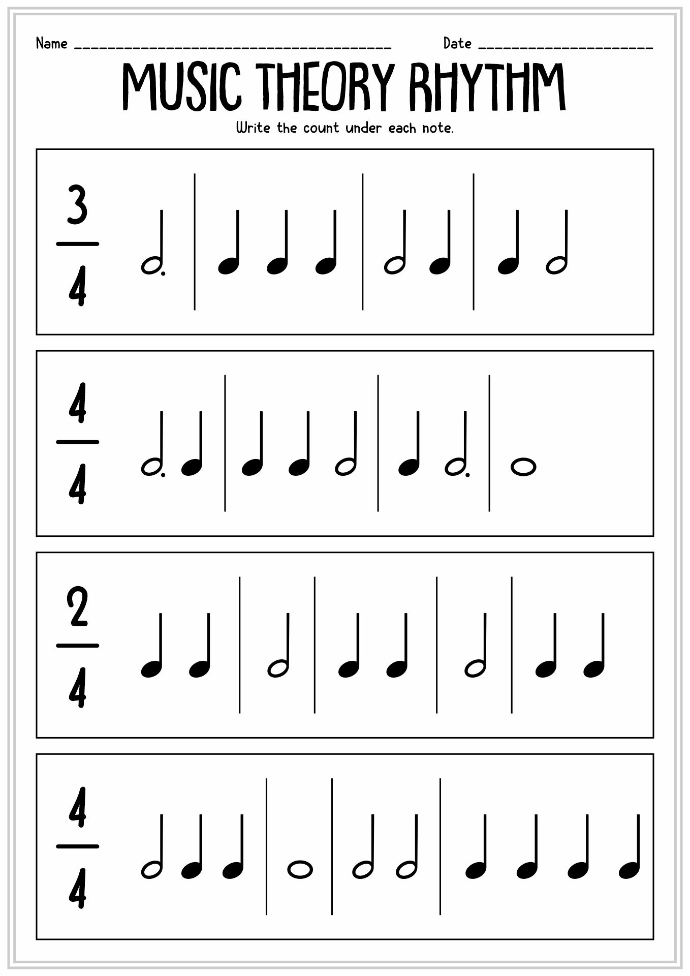 Music Theory Worksheets free Worksheets Library