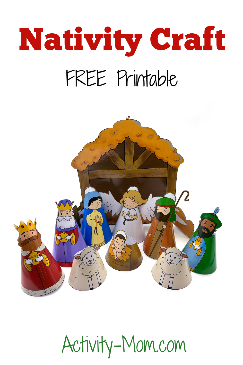 Nativity Craft For Kids free Printable The Activity Mom