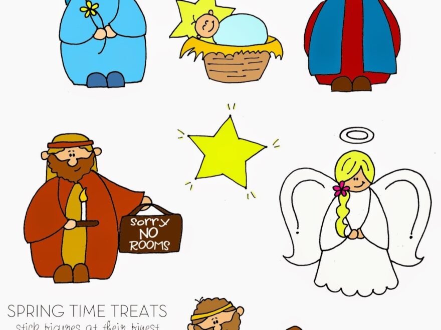 Nativity Paper Puppets FREE Printables Spring Time Doodles