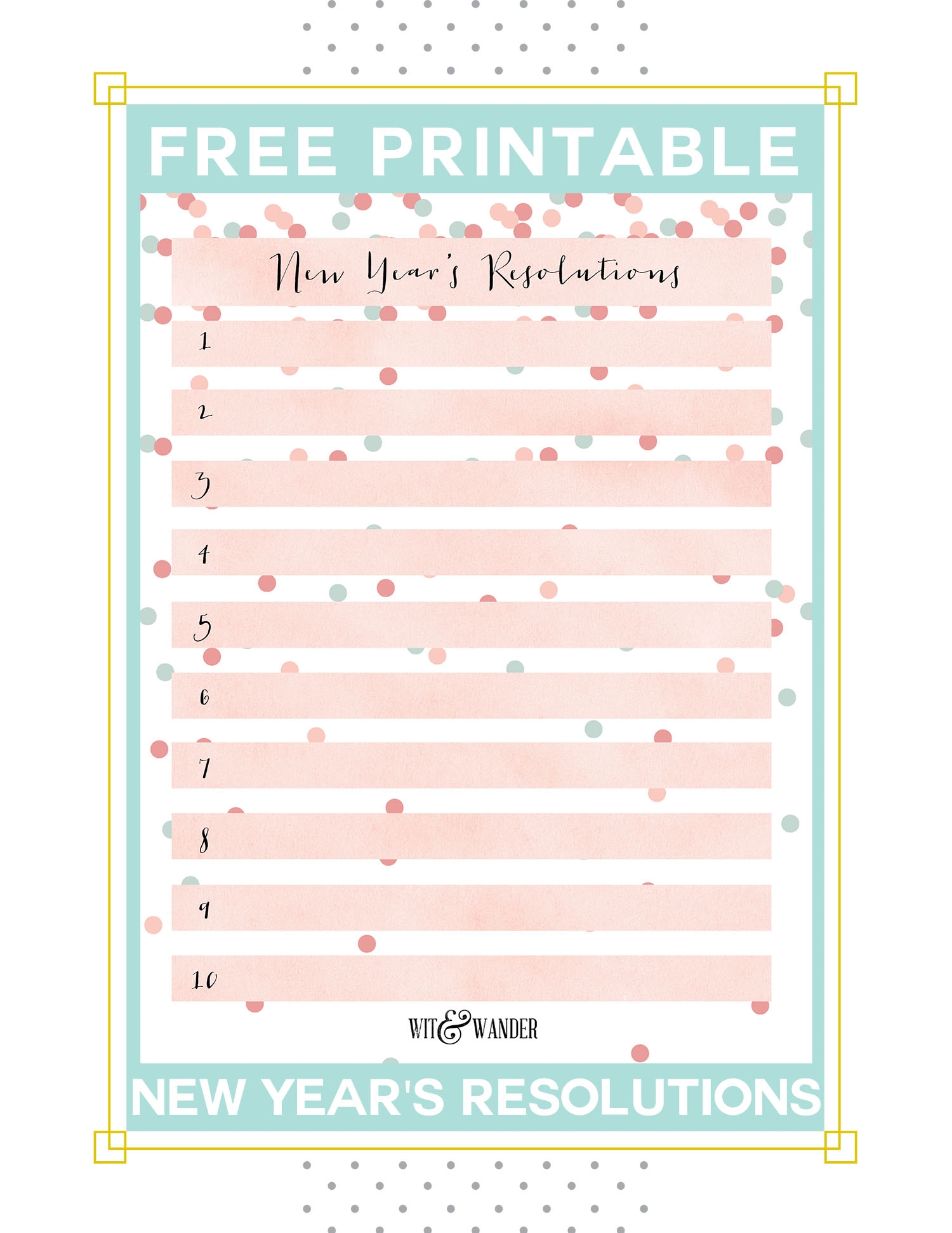 New Year s Resolutions Plus A Free Printable Our Handcrafted Life