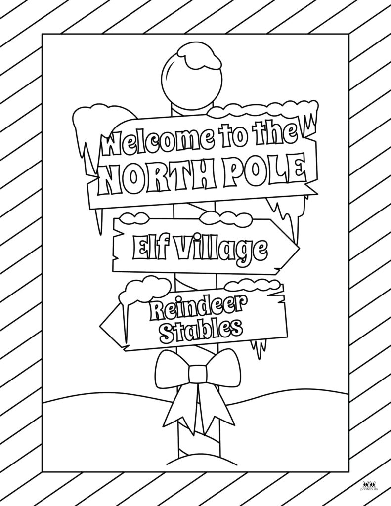 North Pole Coloring Pages 12 FREE Pages Printabulls