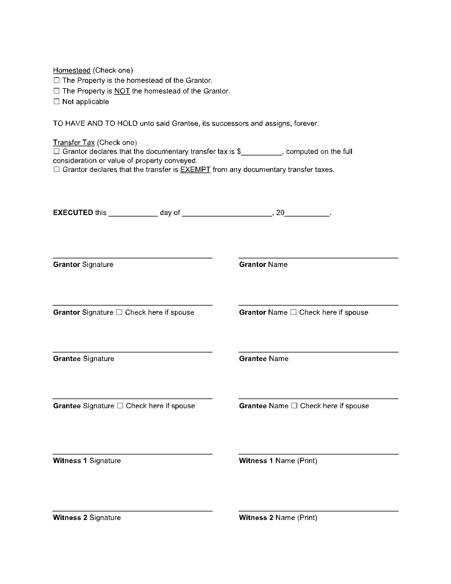 Ohio Quit Claim Deed Form Free Template CocoSign
