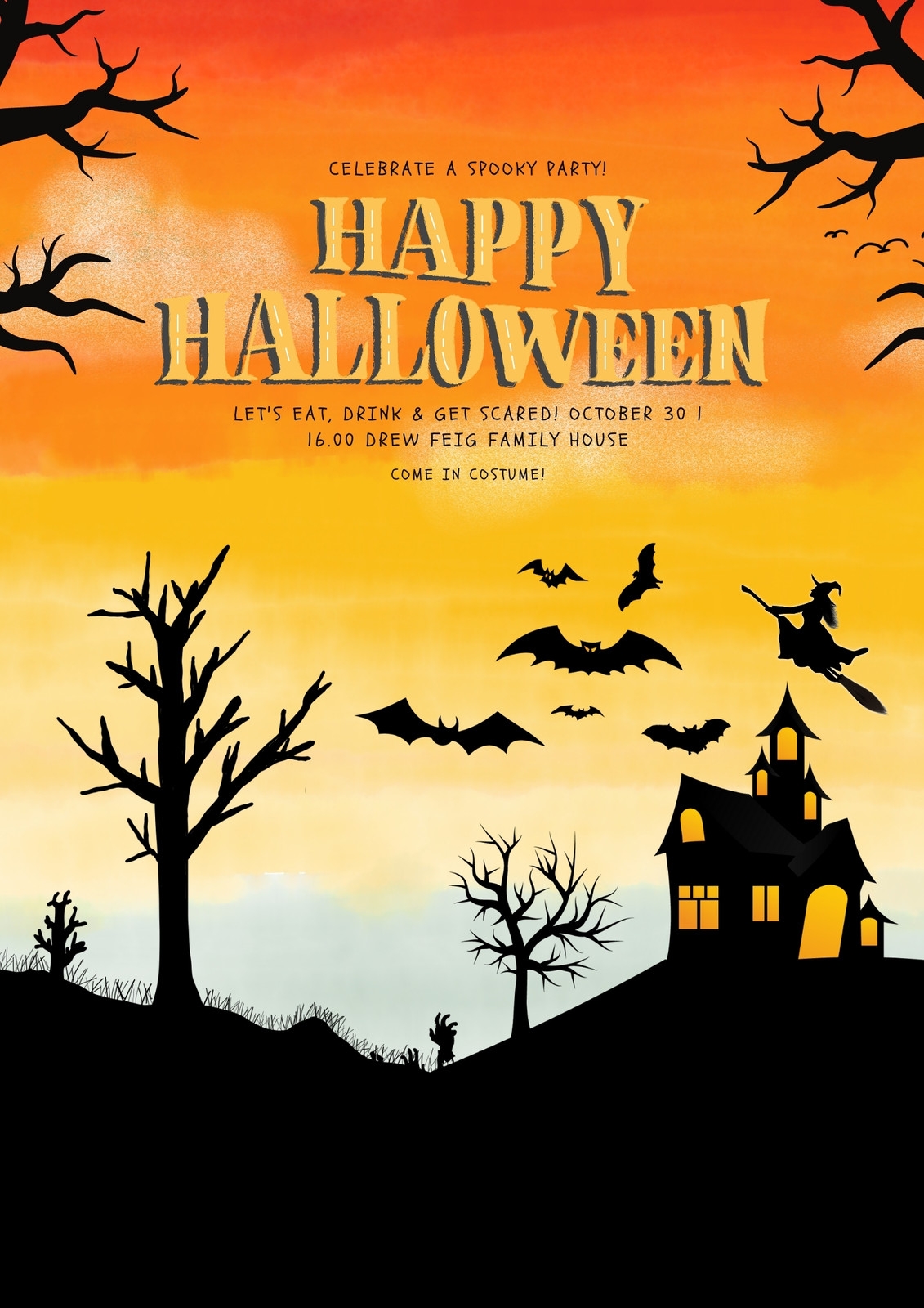 Page 13 Free Printable Customizable Halloween Flyer Templates Canva