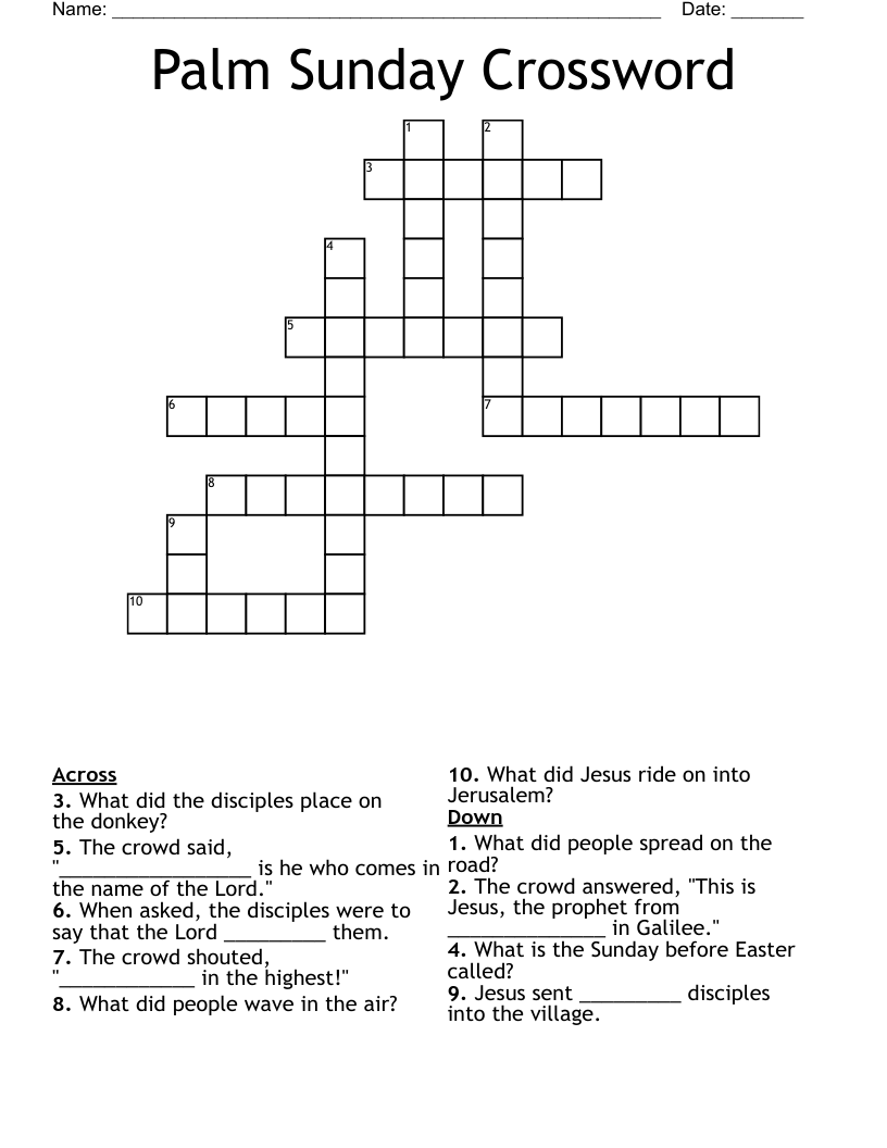 Free Printable Sunday Crossword Puzzles