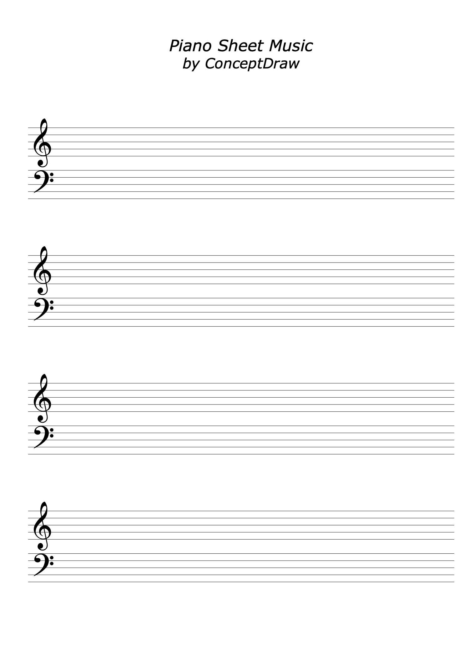 Piano Sheet Music Solution ConceptDraw