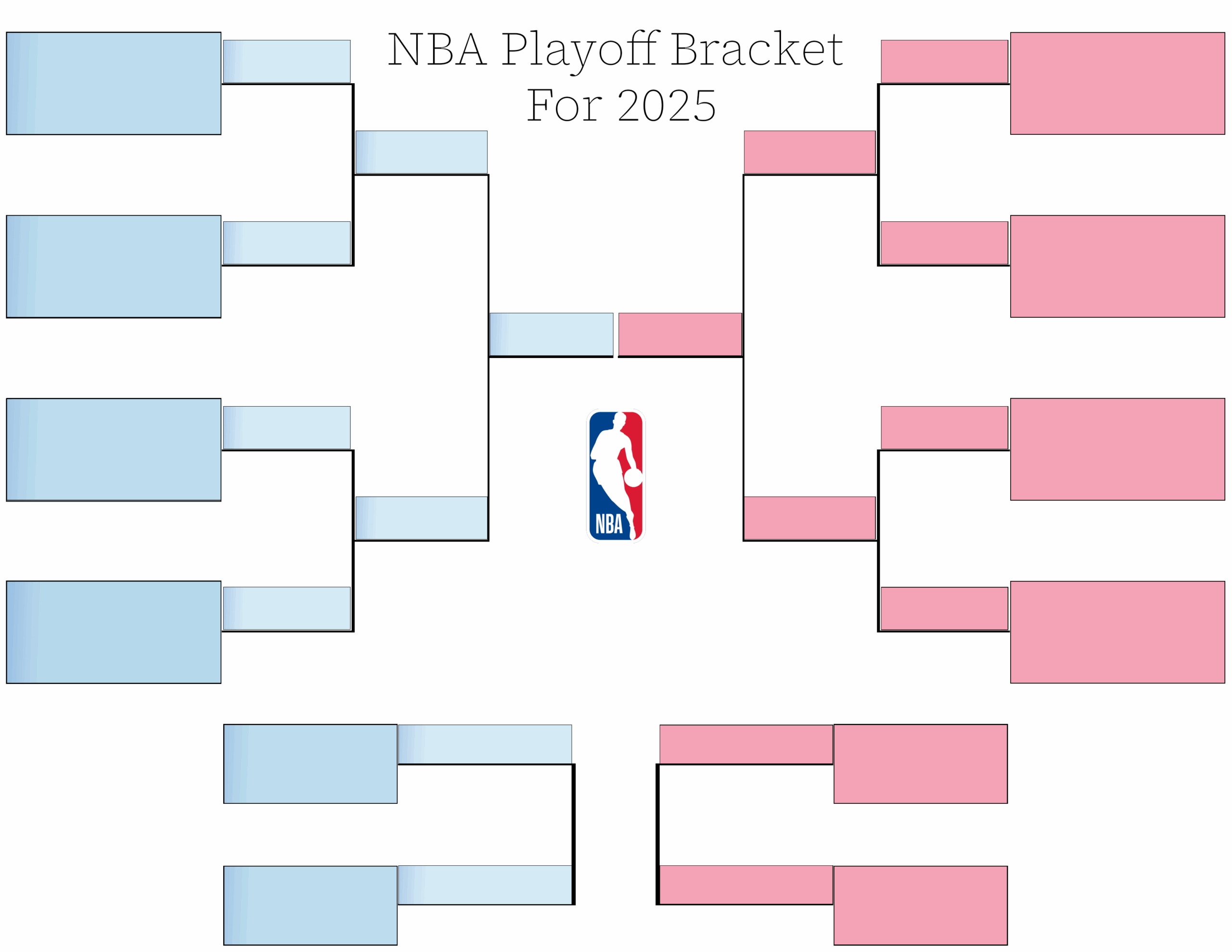 Printable 2025 NBA Playoff Bracket including Play In For The Postseason Schedule Interbasket