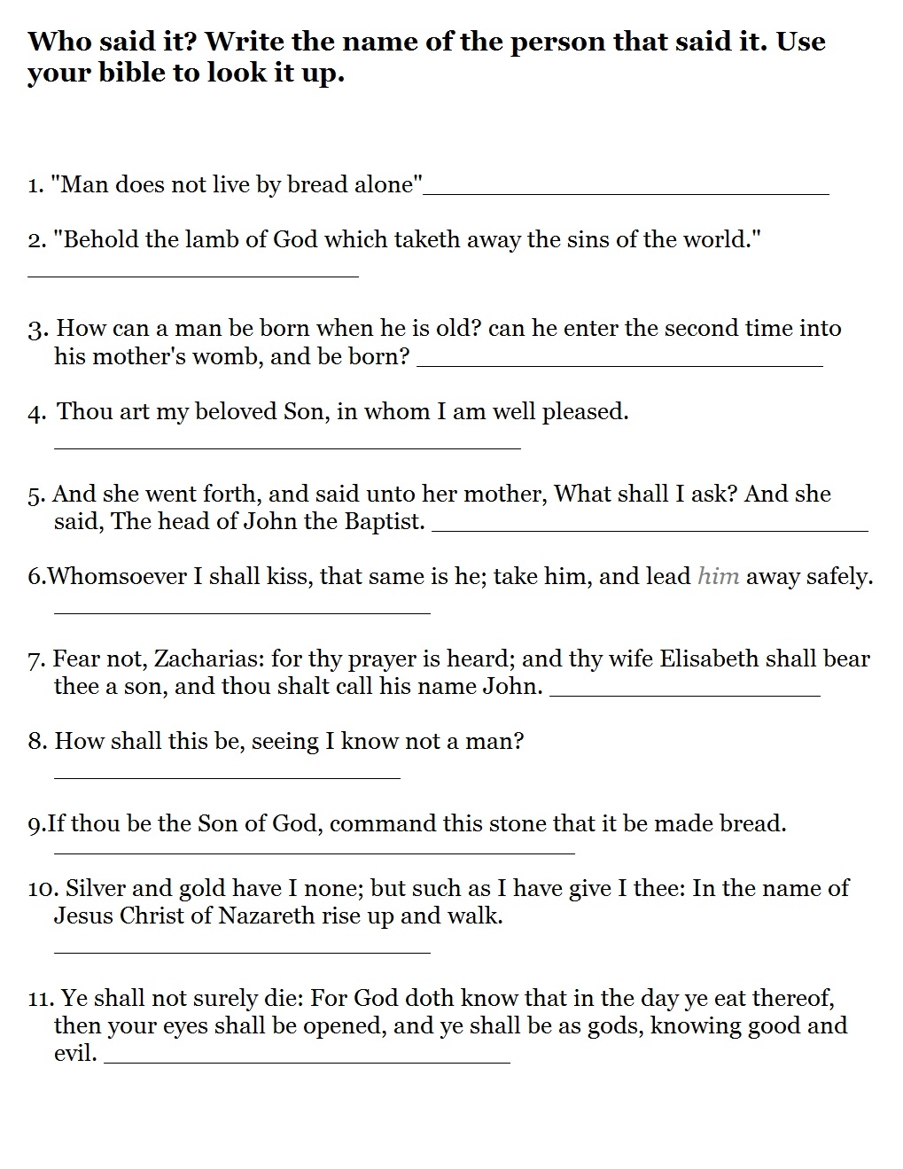 Printable Spiritual Gifts Test Baptist