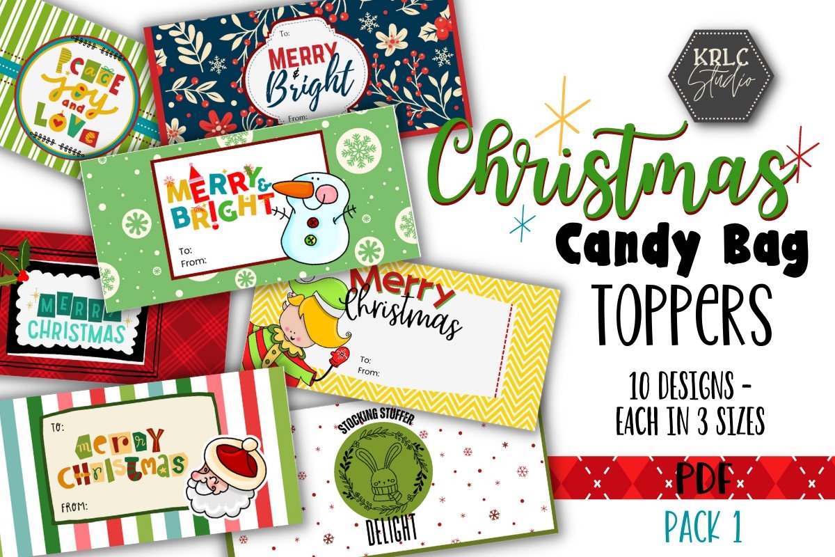 Free Printable Candy Bag Toppers Christmas