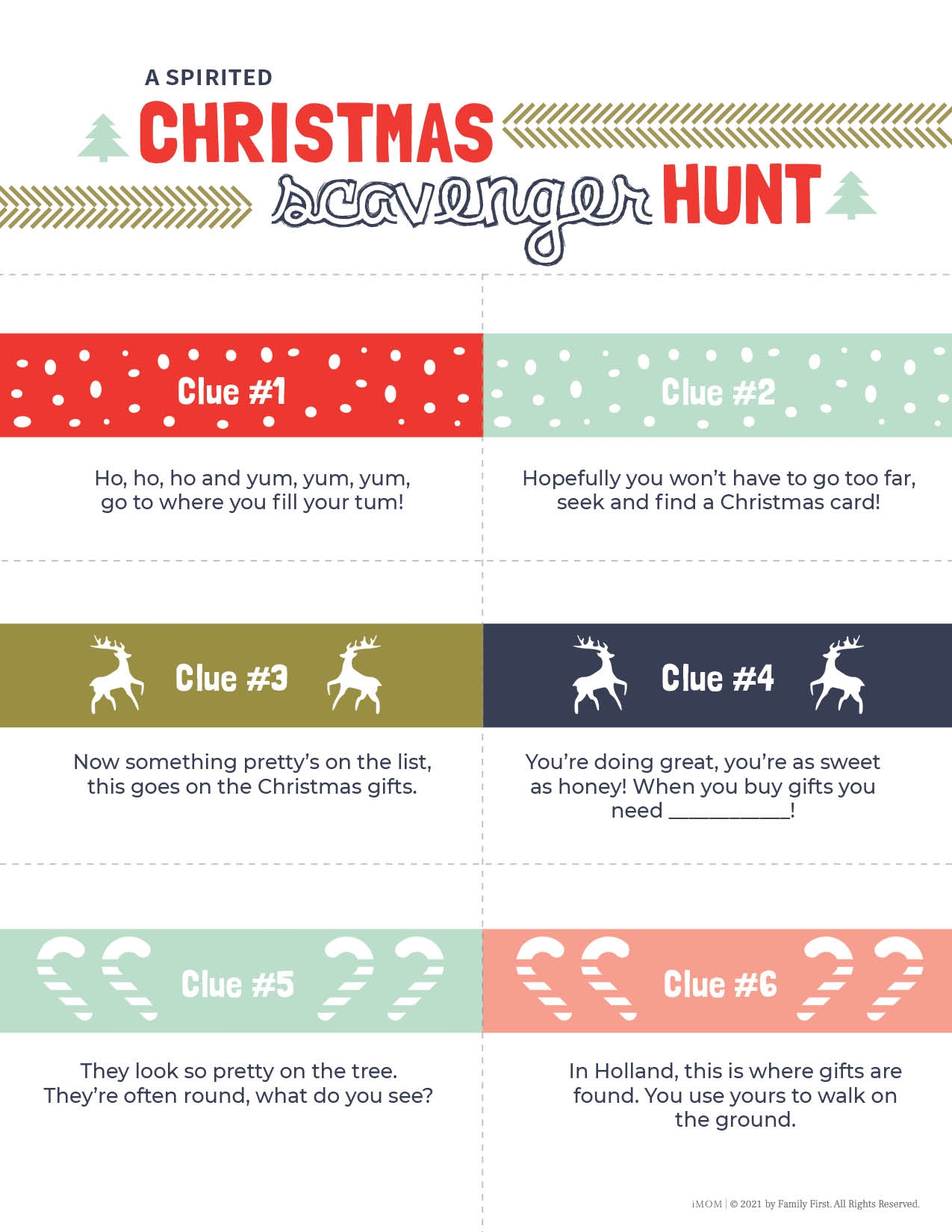 Free Printable Christmas Scavenger Hunt