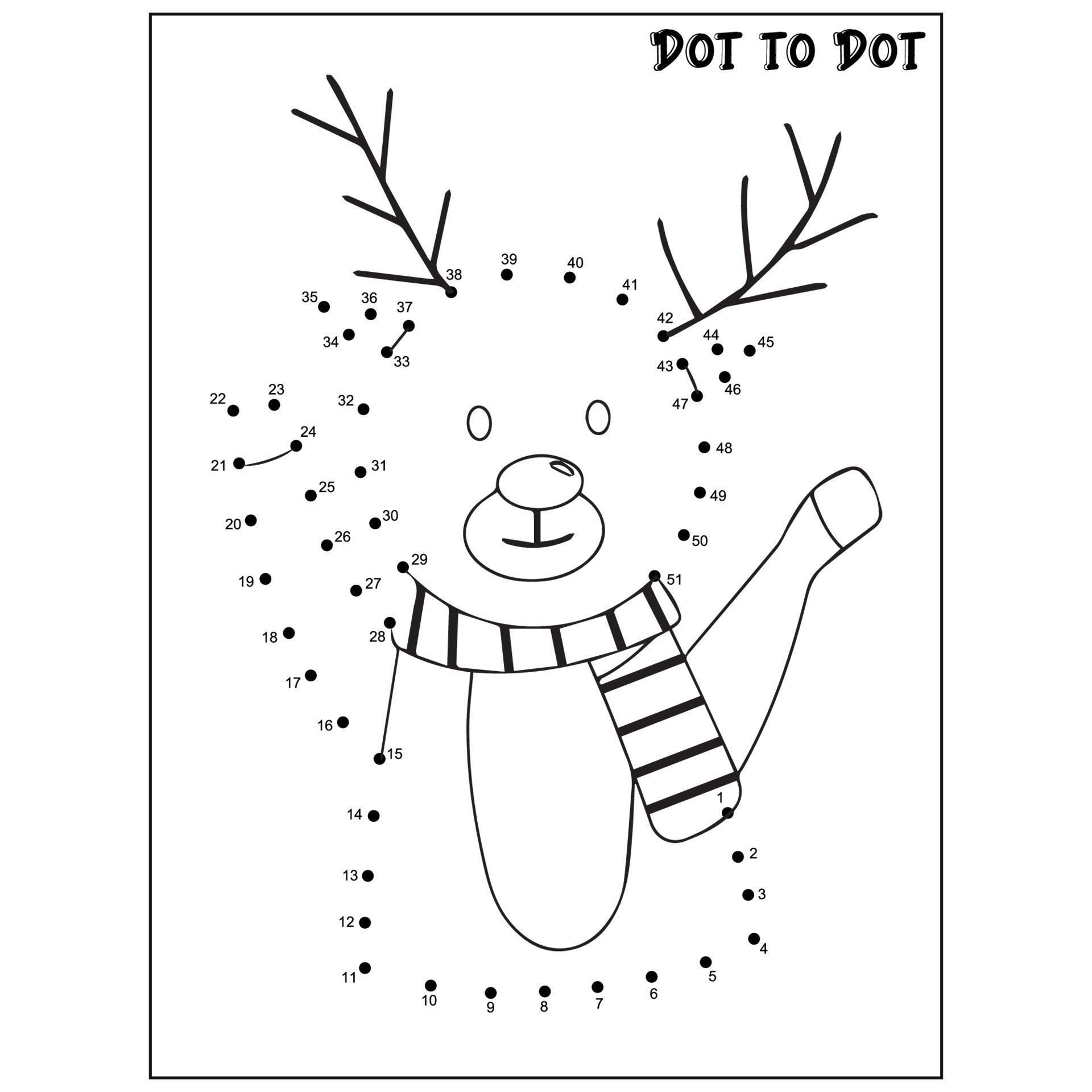 Printable Connect The Dots Christmas Printable Party Favors
