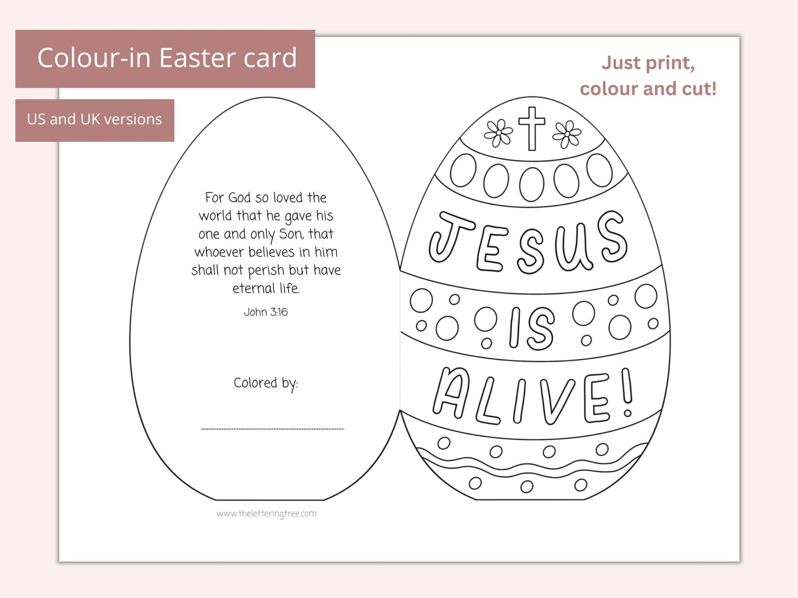Printable Easter Card Christian Easter Craft Bible Crafts For Kids Sunday School Coloring Page Printable Easter Bible Crafts Etsy