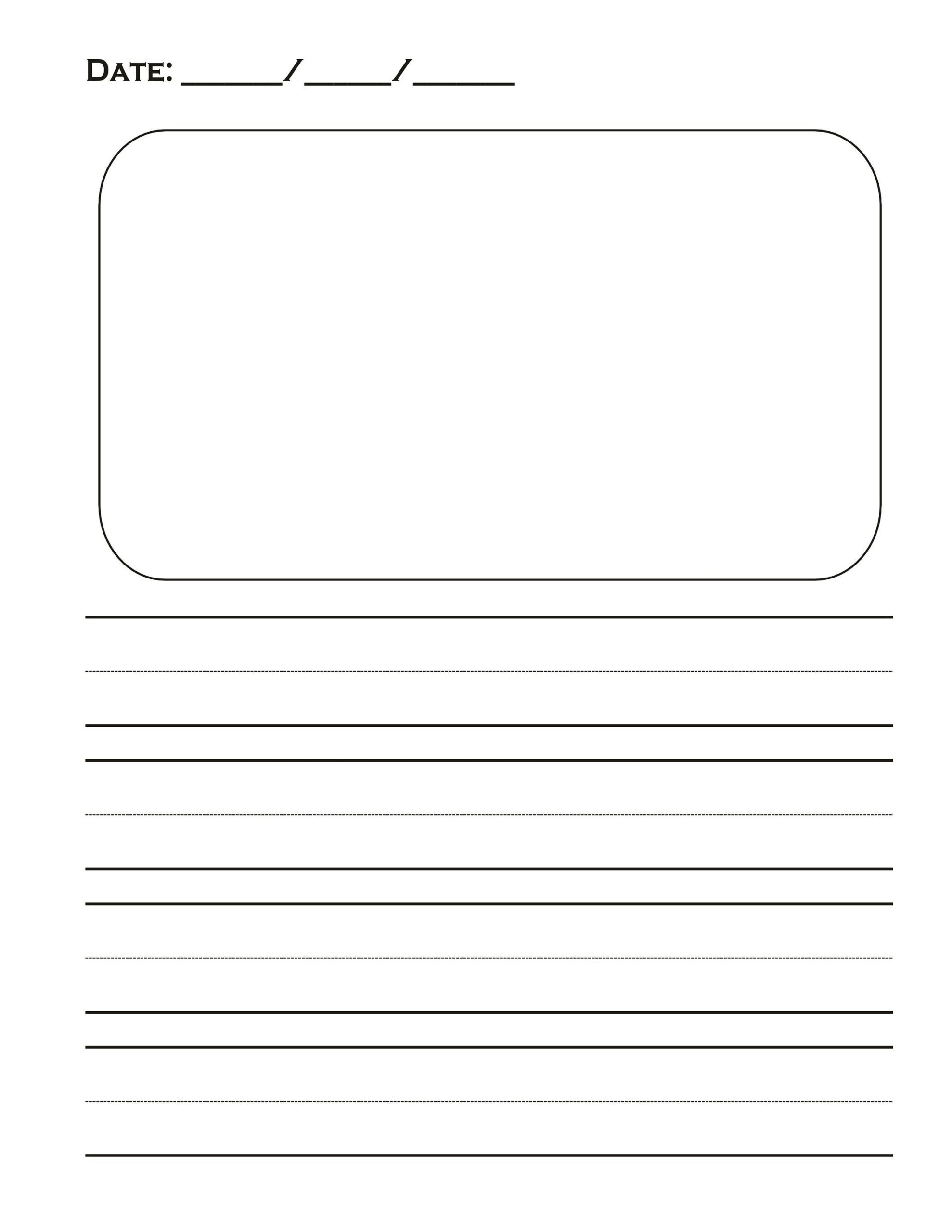 Printable Kids Draw And Write Paper Kids Handwriting And Drawing Paper Story Paper Practice To Write PDF ONLY 1 Page Etsy