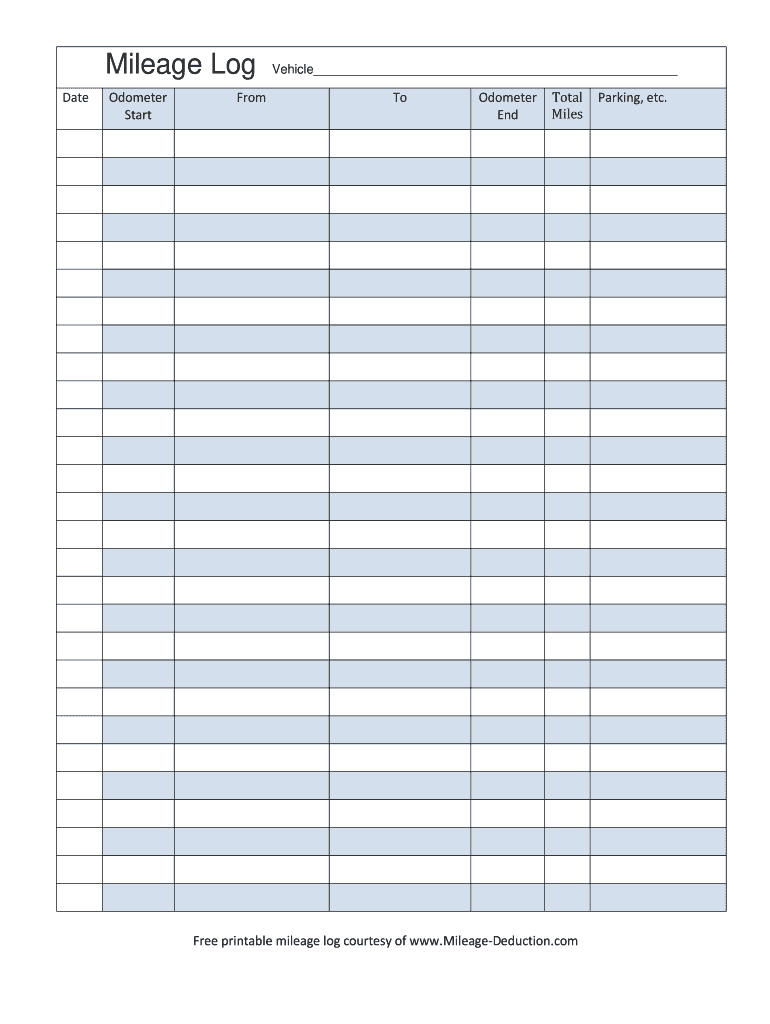 Printable Mileage Log Pdf Fill Online Printable Fillable Blank PdfFiller