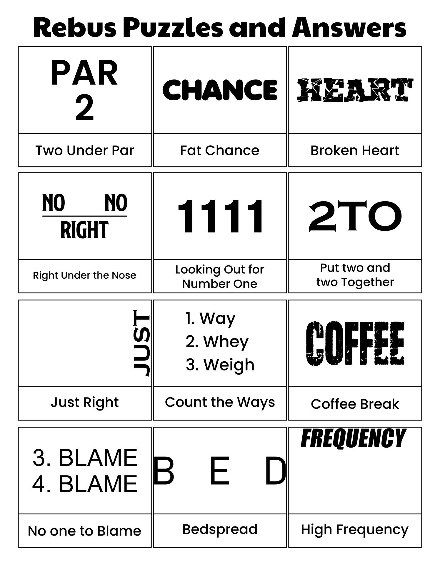Printable Rebus Puzzles For All Ages Just Family Fun Worksheets Library