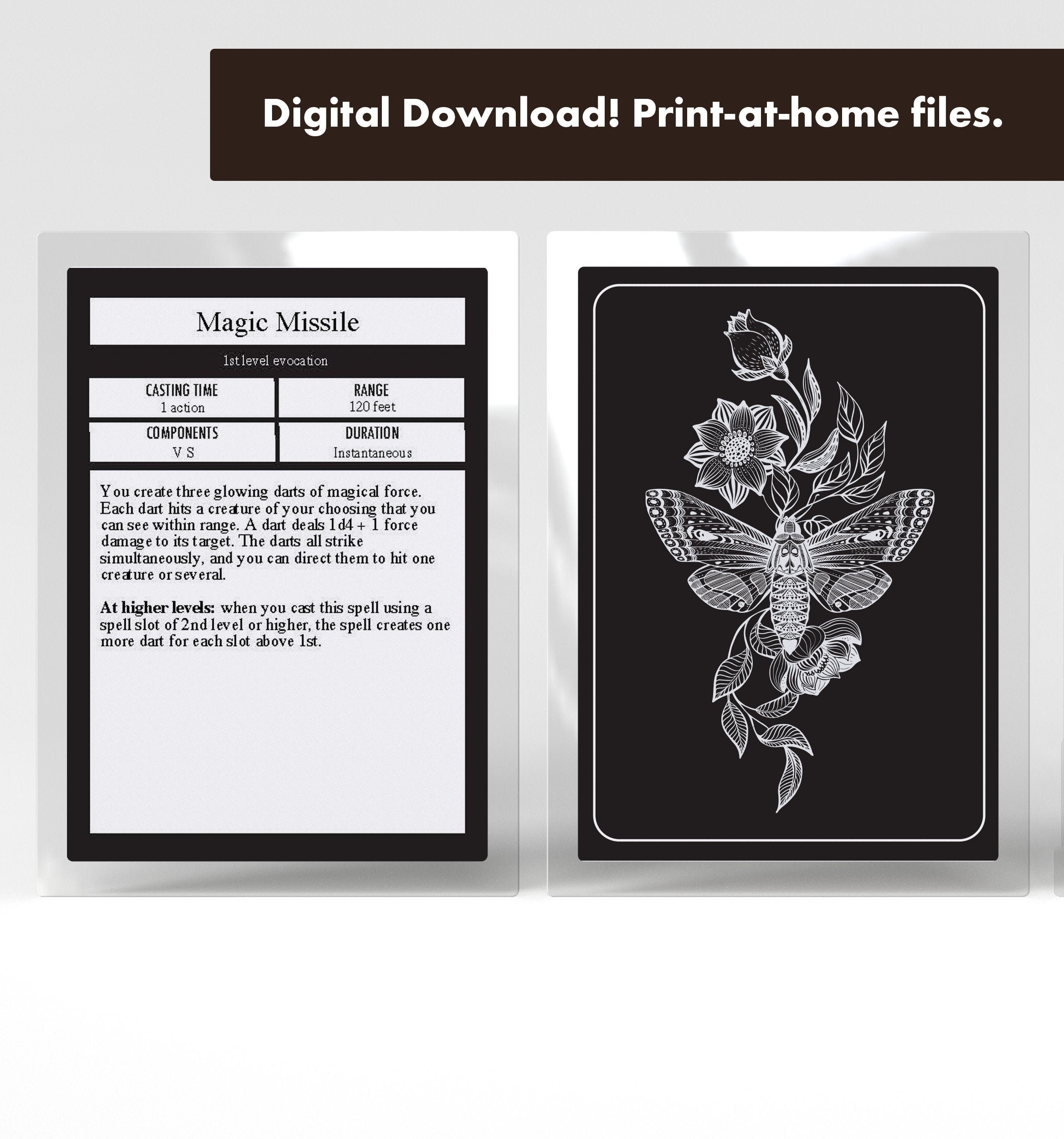 Printable Spell Cards Dnd 5e PDF Fillable Digital Download Dungeons And Dragons Etsy Finland