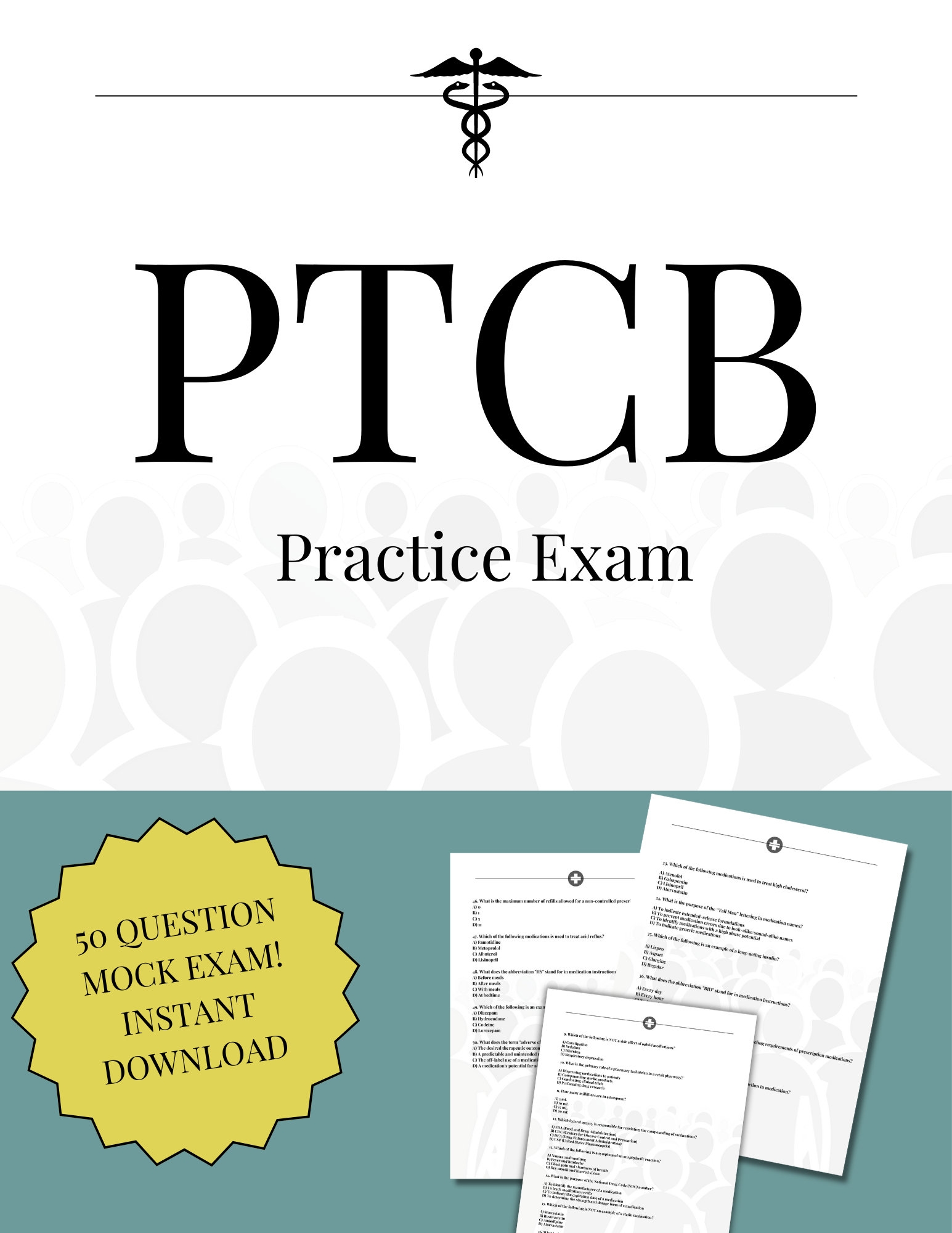 PTCB Practice Mock Exam Etsy