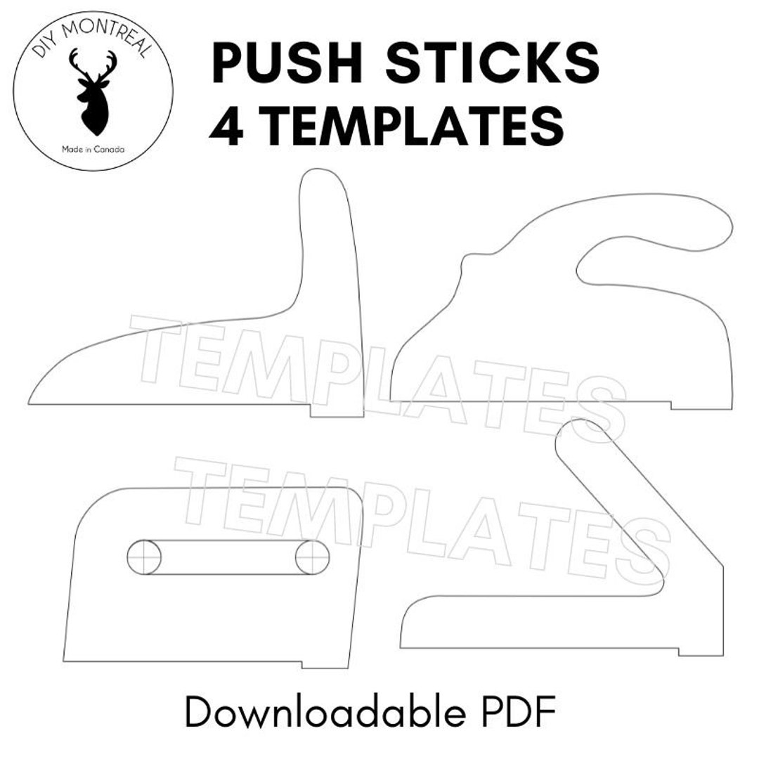 Push Sticks Printable Templates 4 Push Stick Designs PDF Plans Etsy Hong Kong