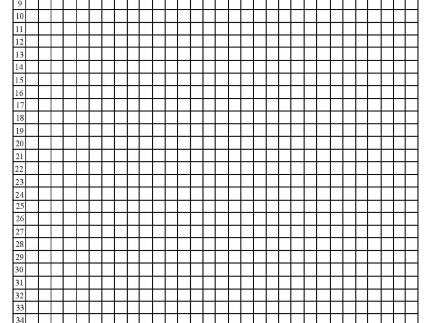 Quarter inch Graph Paper With Line Numbers Etsy