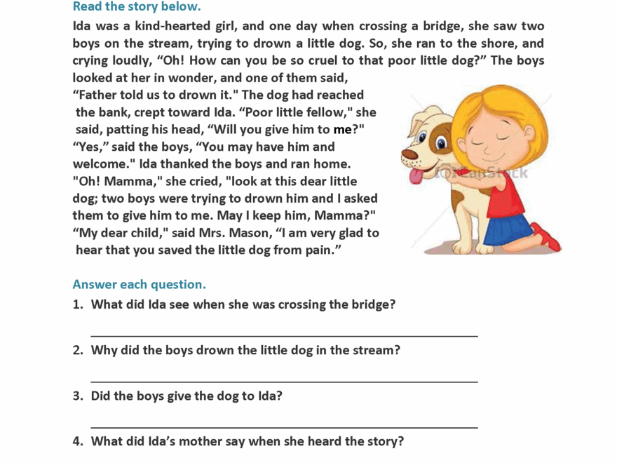 Reading Worksheets Second Grade Reading Worksheets