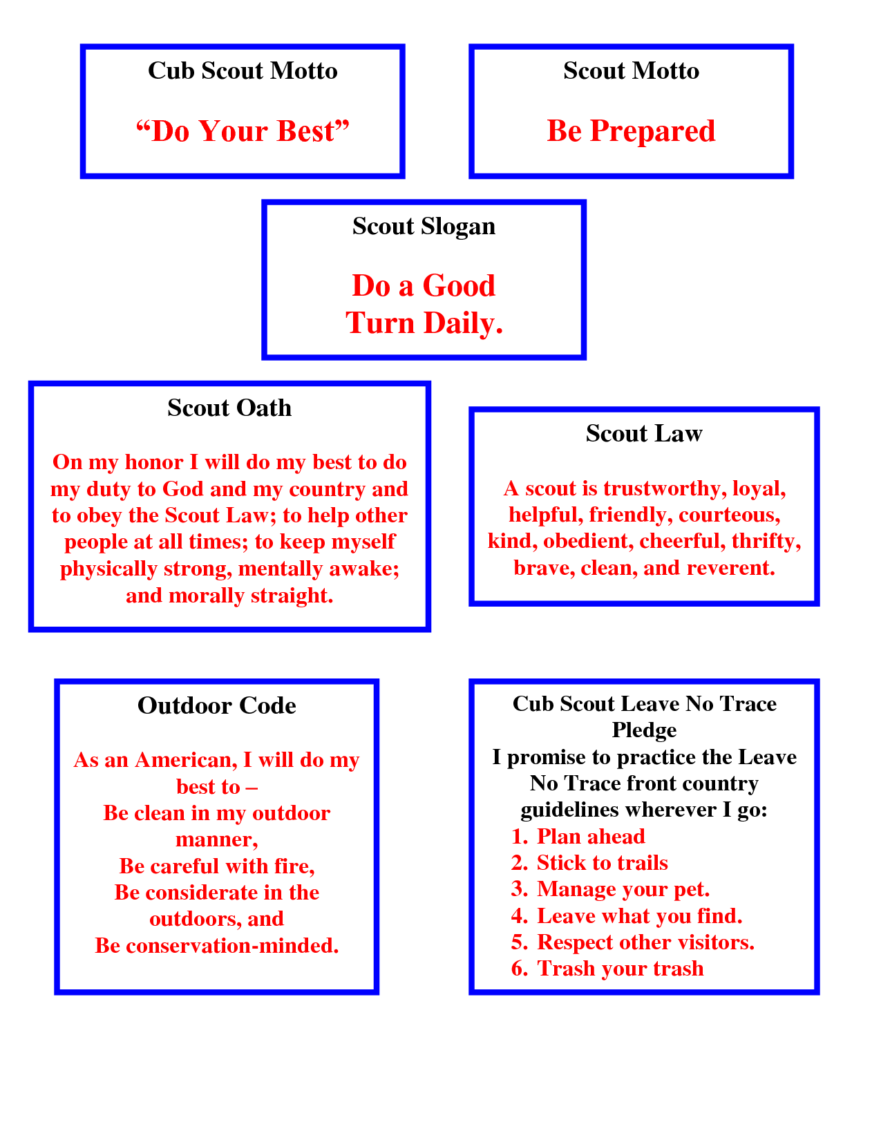 Cub Scout Motto In Sign Language Printable