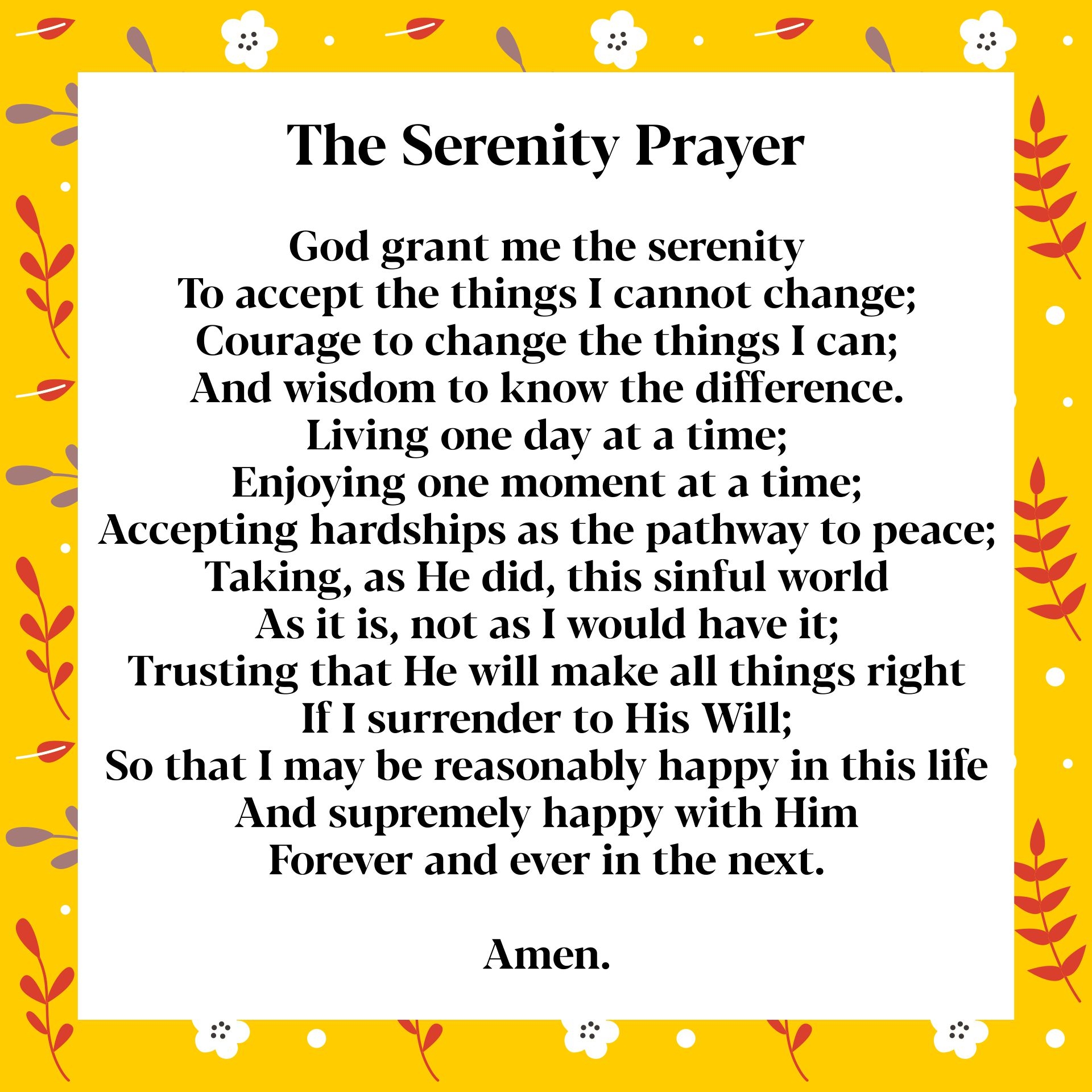 Serenity Prayer Long Version Stephaniejupounramon1980 s Ownd