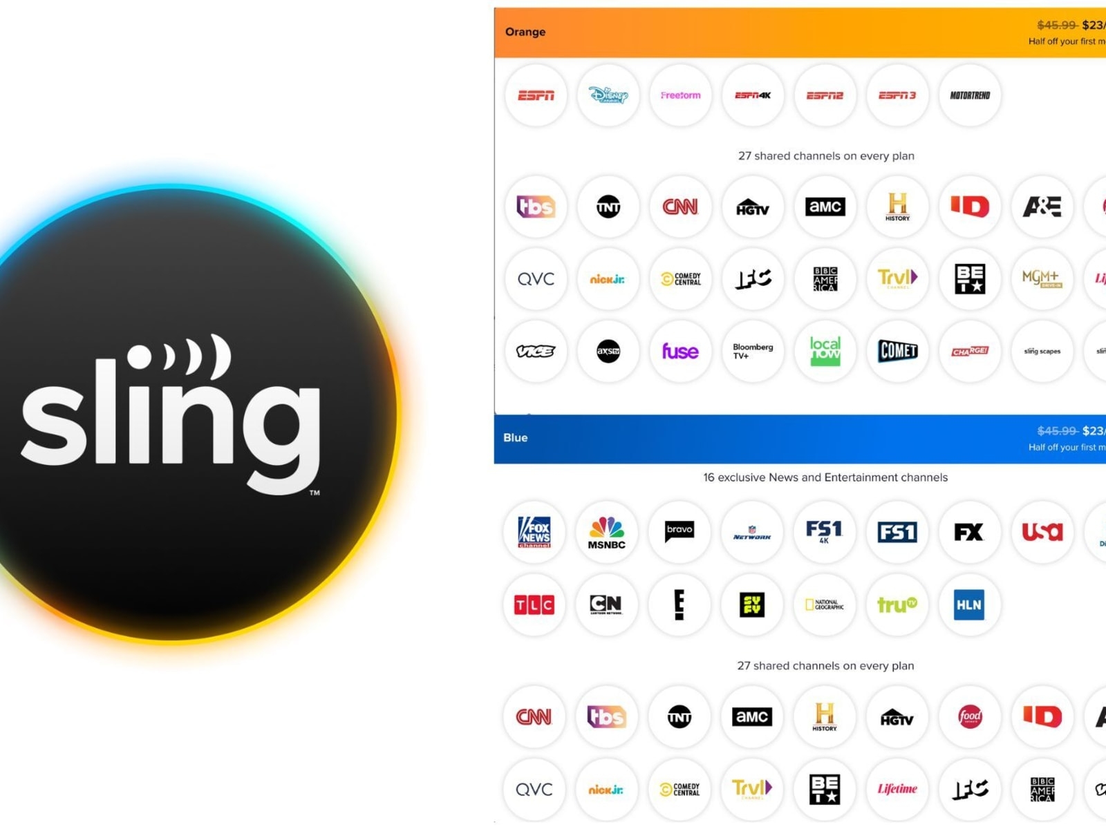 Sling TV Orange And Blue Channel List Updated May 2025 Yardbarker