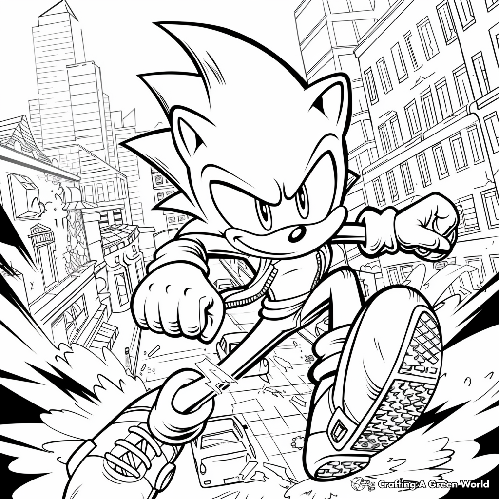 Free Printable Colouring Pages Sonic