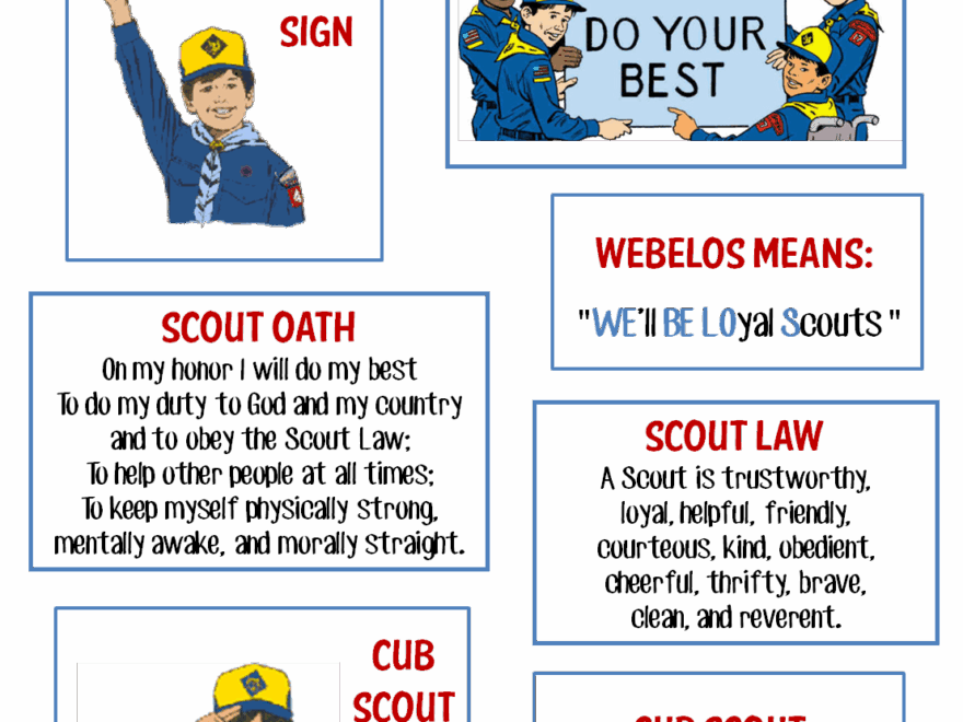 Strong Armor Cub Scouts Scout Oath And Law Helps And Printables