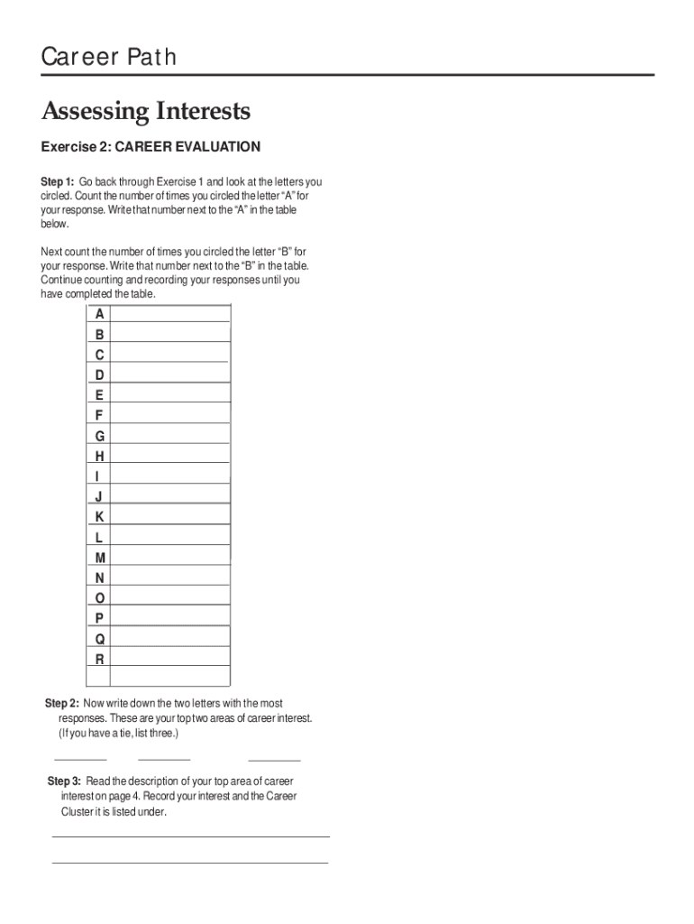 Strong Interest Inventory Test Pdf Fill Online Printable Fillable Blank PdfFiller