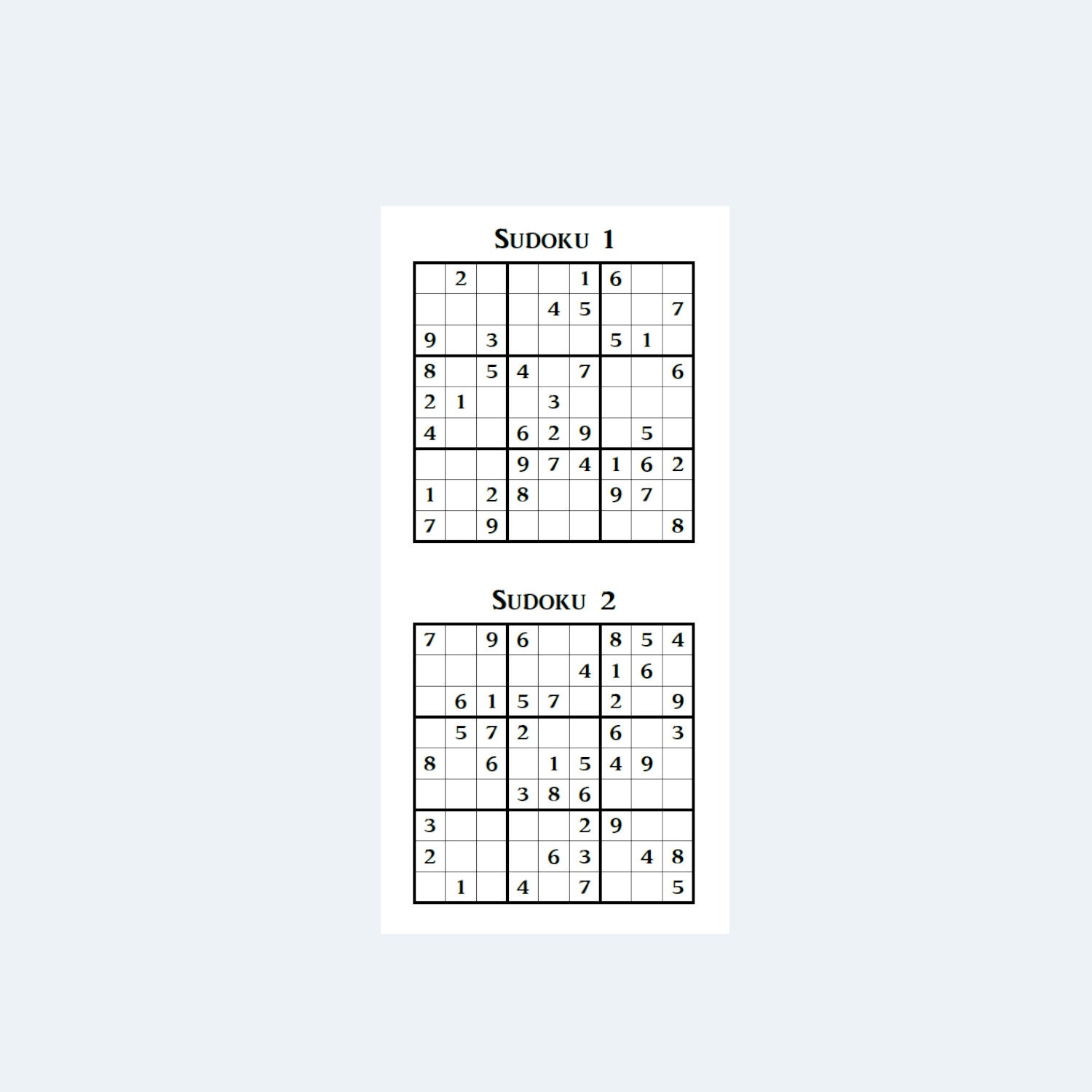 Sudoku Puzzles Jumbo Set 1000 Easy solve Sudoku Puzzles 2 Per page With Solutions Digital Download Etsy