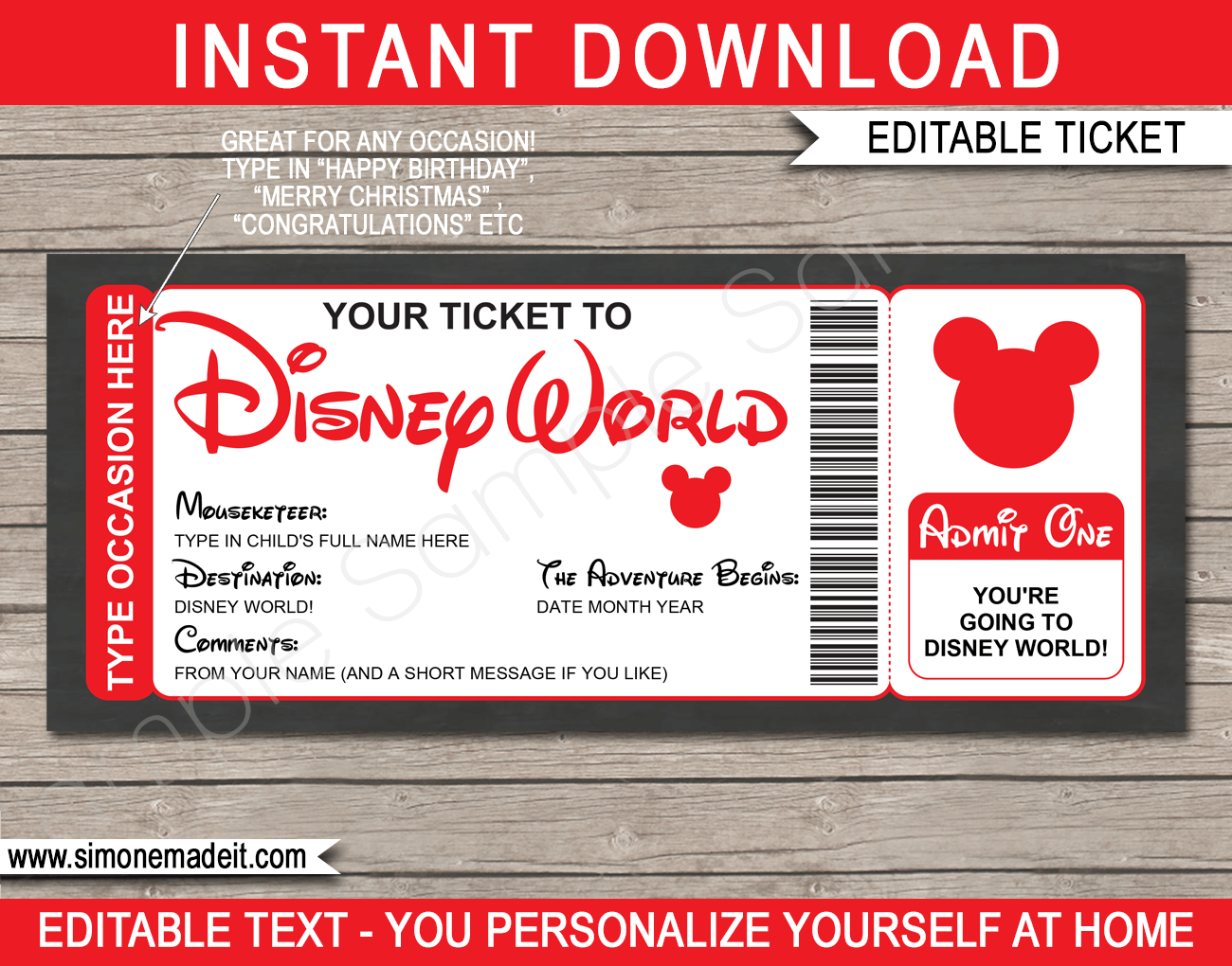 YouRe Going To Disney World Printable
