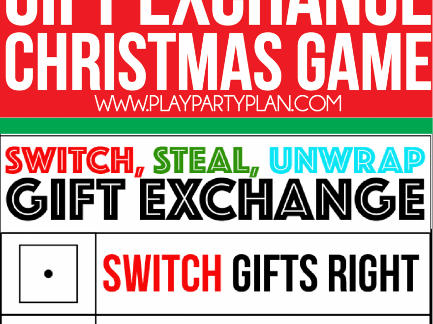 Switch Steal Unwrap Gift Exchange Dice Game Play Party Plan