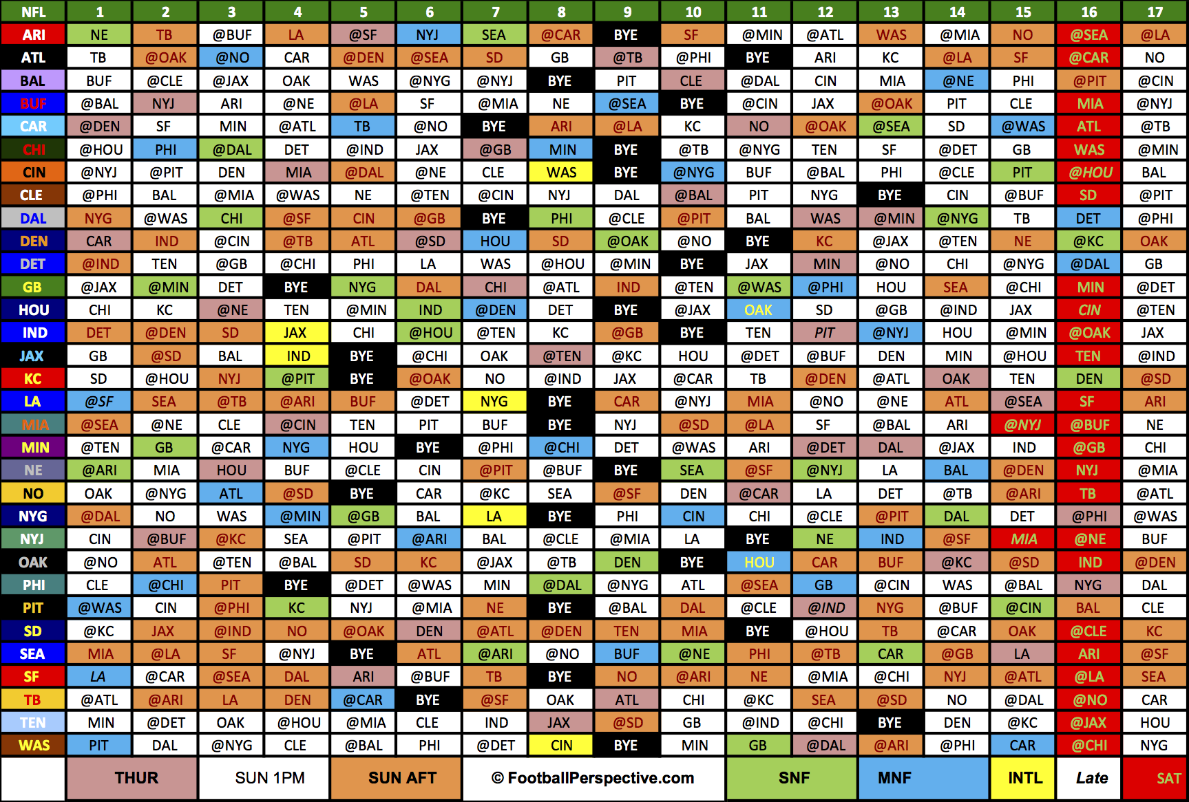 Nfl Week 16 Printable Schedule