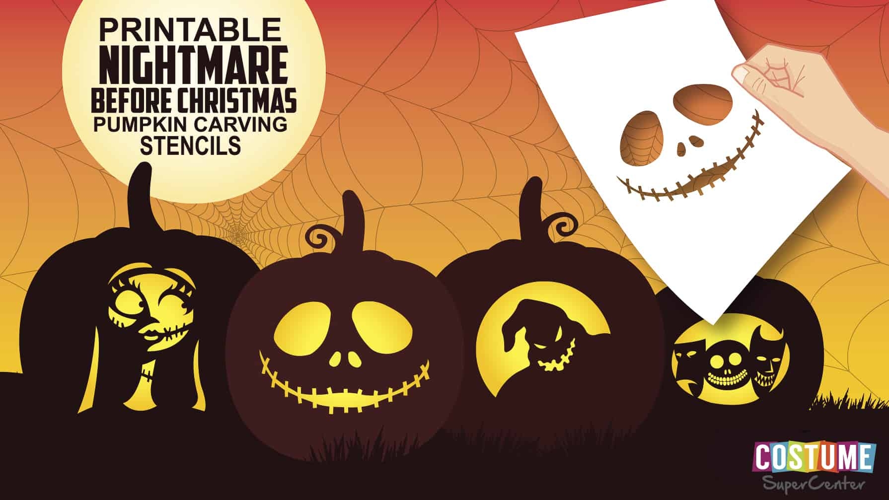 Jack Skellington Pumpkin Stencils Free Printable