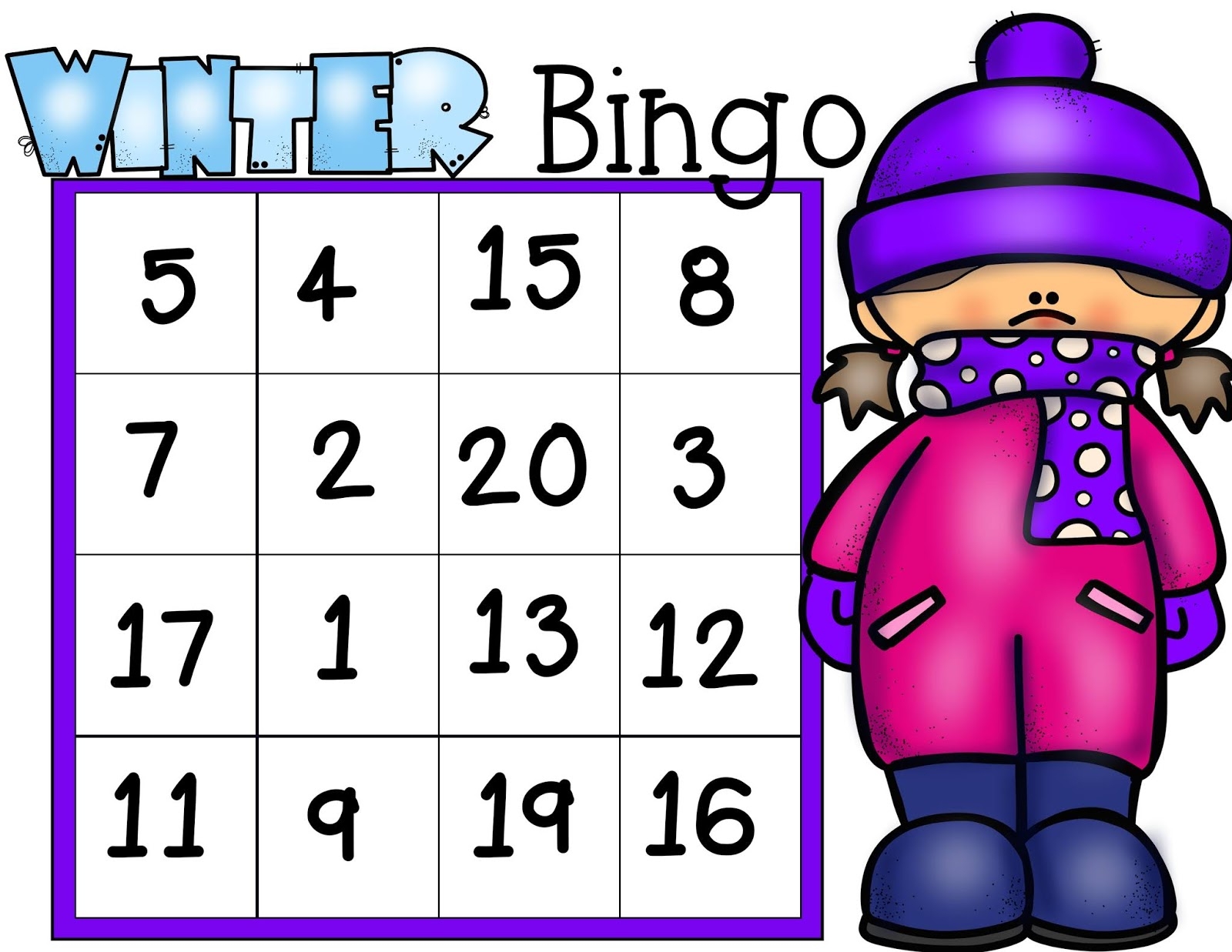 Free Printable Winter Bingo 20