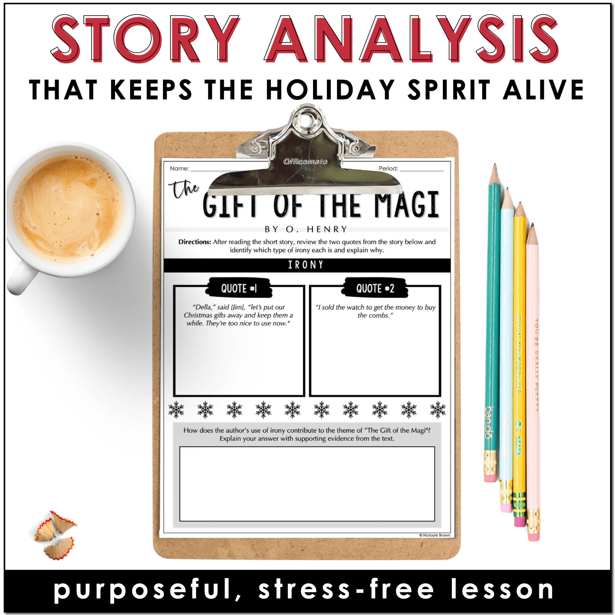 The Gift Of The Magi Activities Christmas Short Stories For Middle School ELA