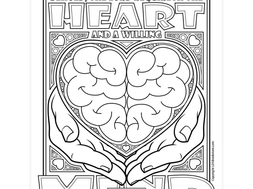 The Heart And Willing Mind Coloring Page Printable Doctrine And Covenants Coloring Page