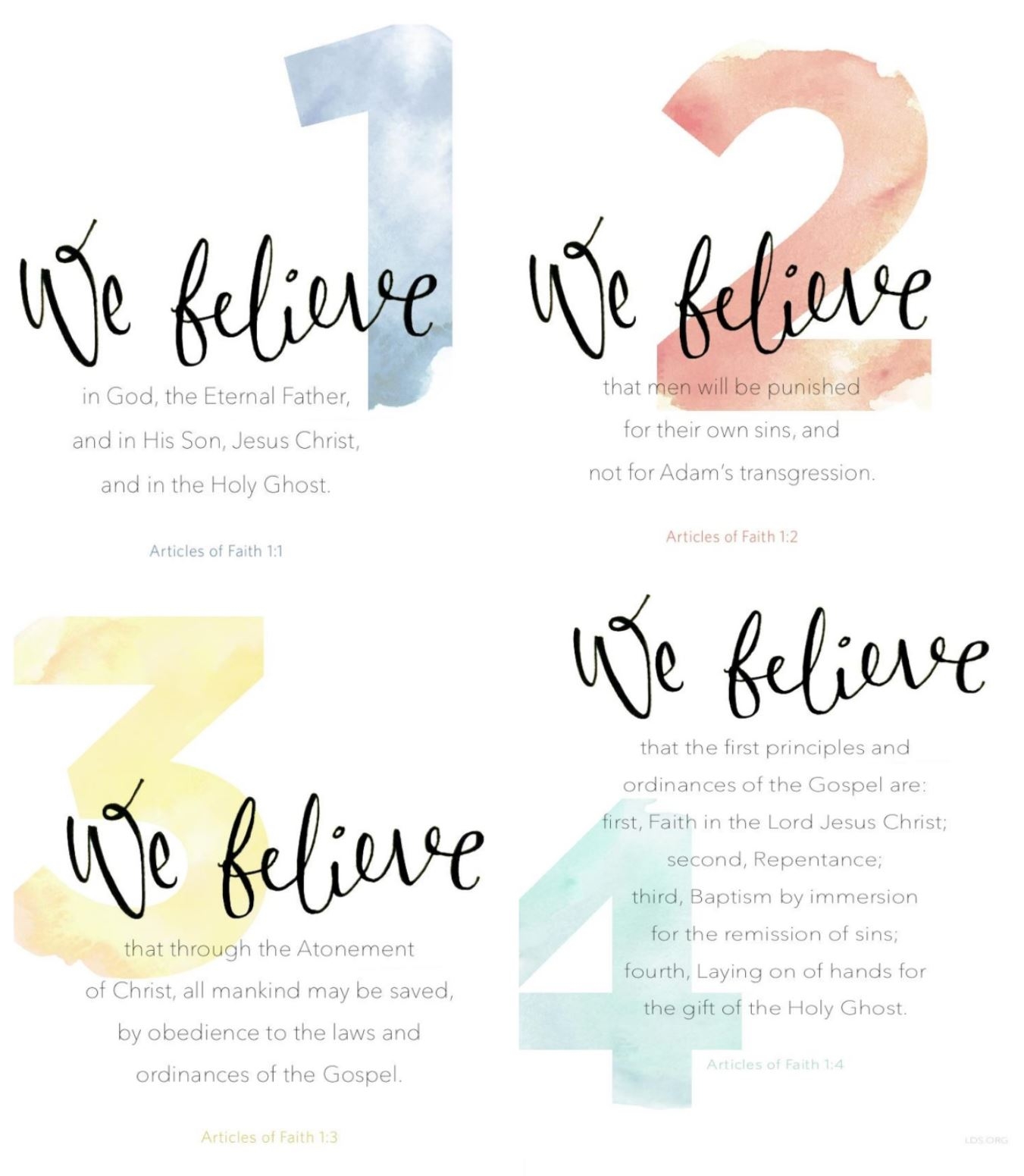 The Night Life Of A Scientist Cute Articles Of Faith Printable Of All 13