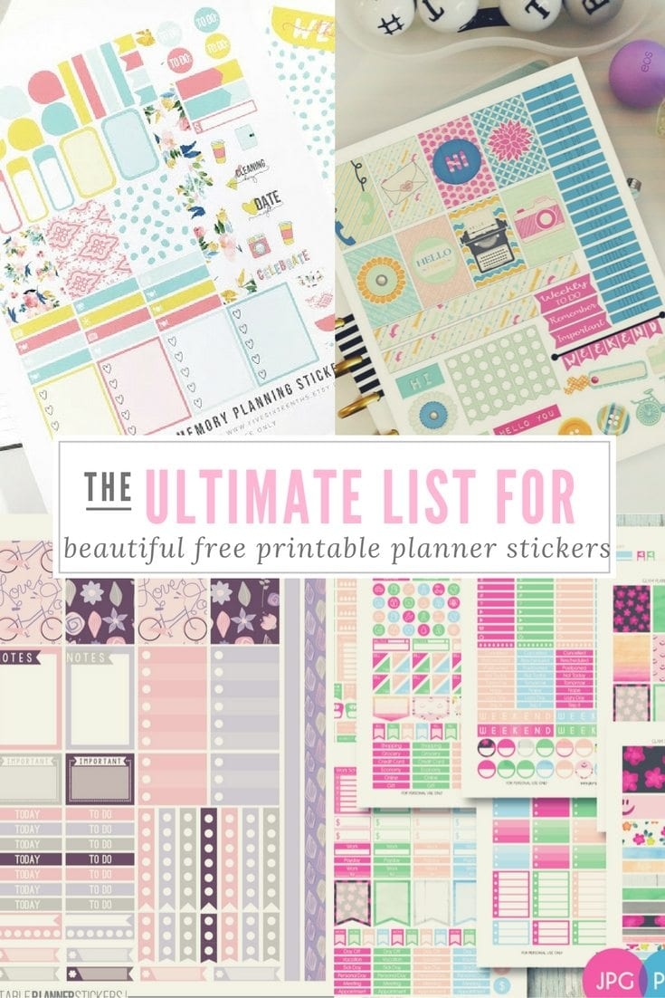 The Ultimate List For Beautiful Free Printable Planner Stickers Wendaful Planning Planners Productivity Organization
