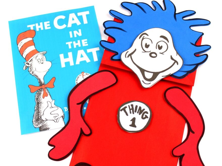 Thing 1 And Thing 2 Puppets Free Printable Template Moms And Crafters