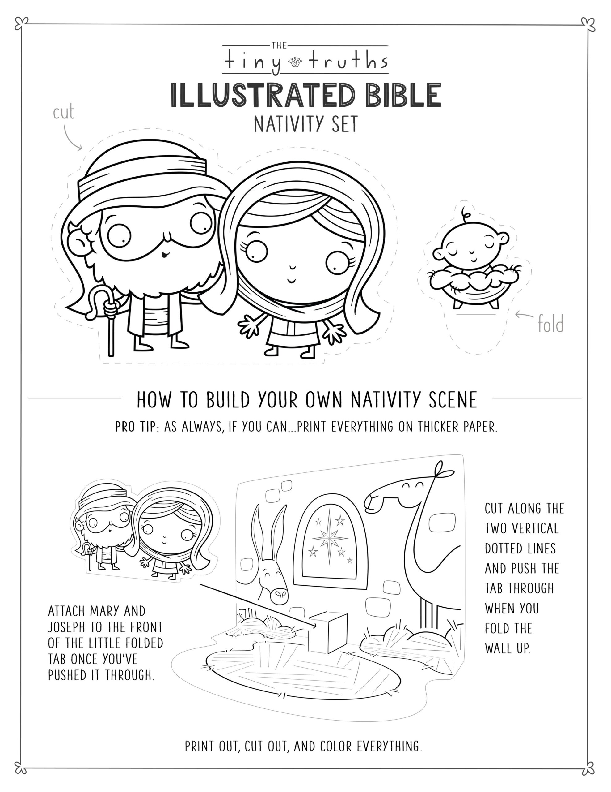 Tiny Truths Illustrated Bible Christmas Coloring And Crafts Tiny Truths Illustrated Bible