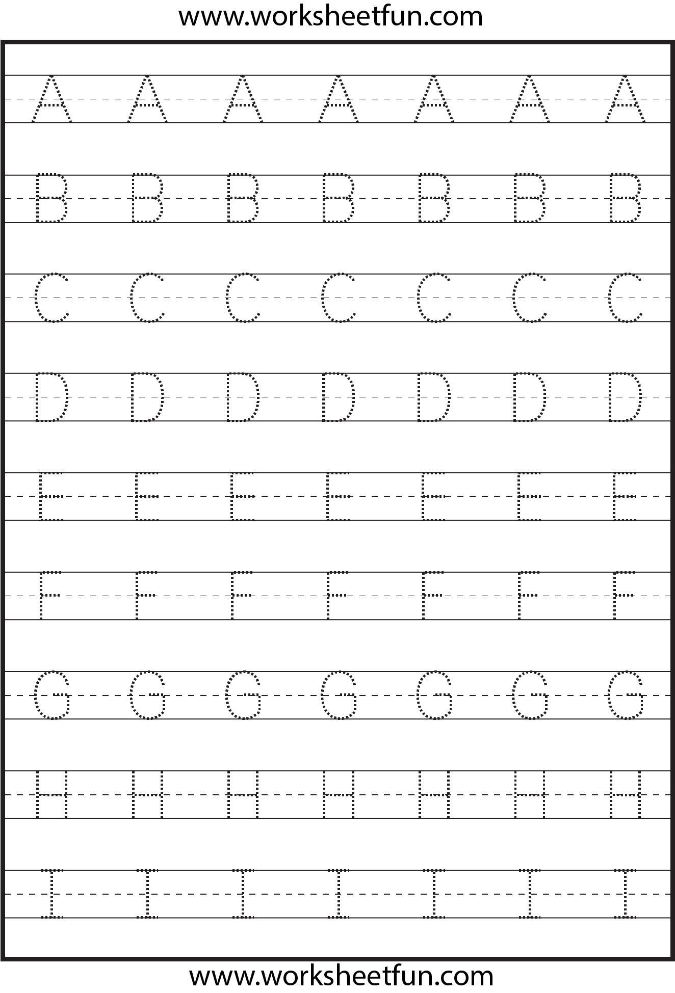 Free Printable Letter Tracing Worksheets