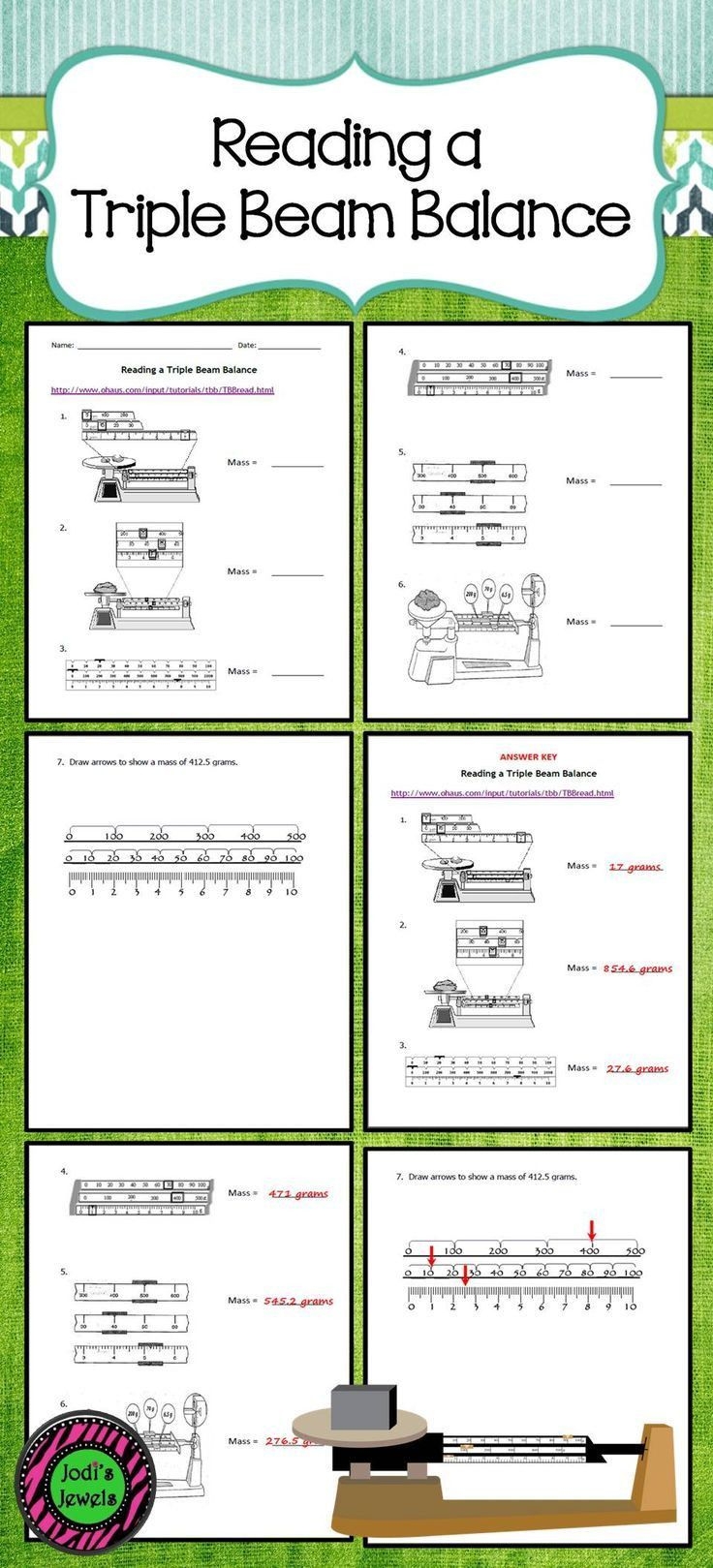 Triple Beam Balance Practice Worksheet Worksheet For Education