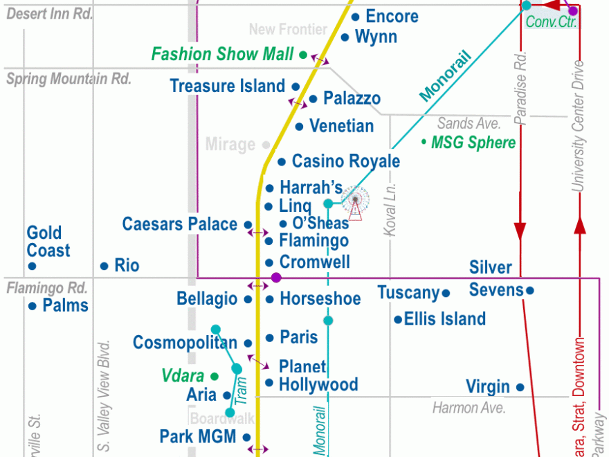 Ultimate Map Of The Las Vegas Strip The Most Complete And Current