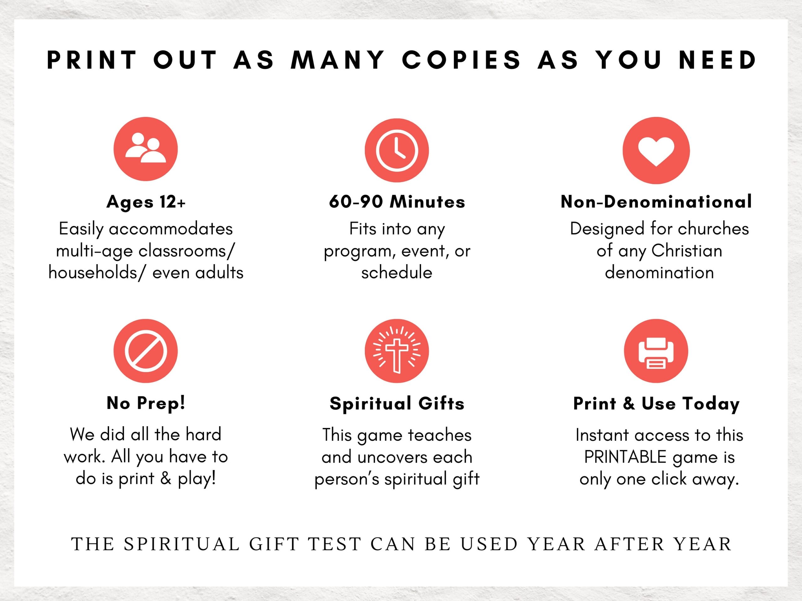 Printable Spiritual Gifts Test For Youth